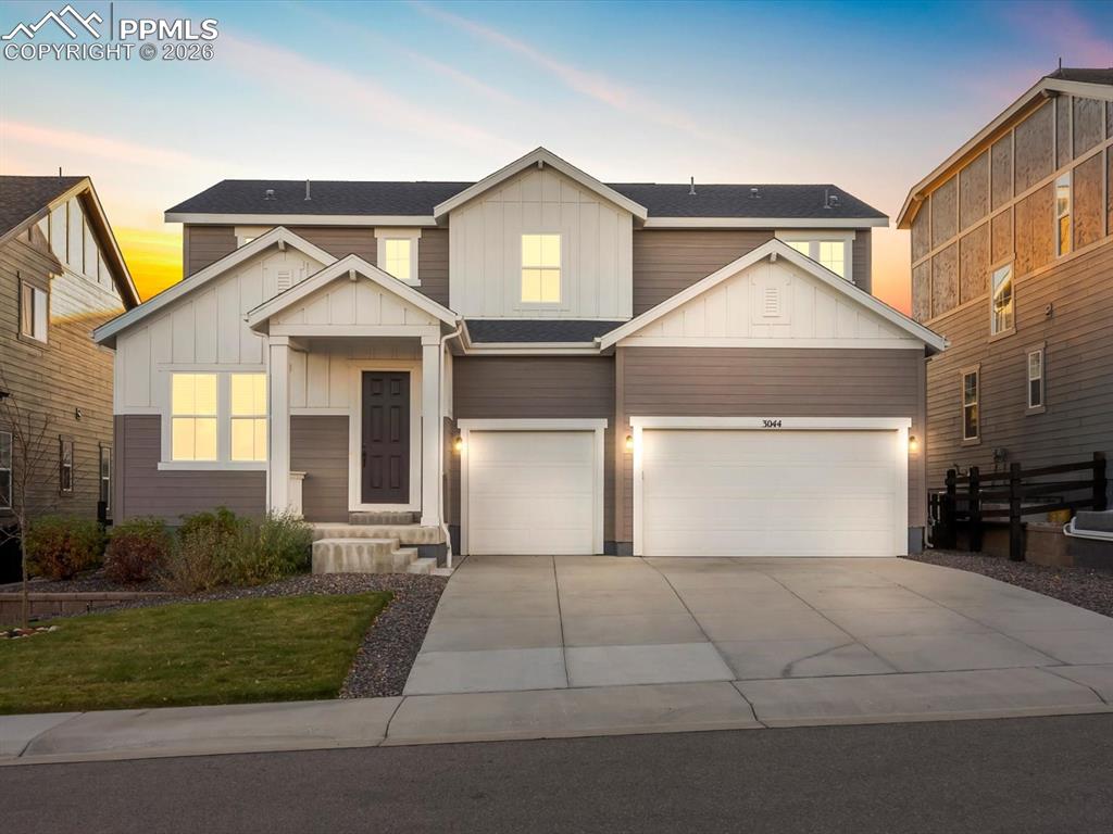 Welcome to a stunning residence that perfectly blends modern design, comfort, & functionality in one of Castle Rock’s most sought-after neighborhoods. With over 3,000 square feet of thoughtfully designed living space, this 4bed/3bath home offers an inviting layout ideal for both everyday living & entertaining. The main level features an open-concept floor plan with soaring ceilings, large windows that flood the interior with natural light, & seamless transitions between the living, dining, & kitchen areas. The chef’s kitchen is a true centerpiece, offering ample cabinetry, a large center island, premium finishes, & direct access to the dining &great room, creating an effortless flow for gatherings with family& friends. The spacious great room provides a warm & welcoming ambiance, perfect for relaxing or hosting, while stylish finishes & modern details add an elevated touch throughout. Upstairs, you’ll find four generous bedrooms, including a luxurious primary suite with a spa-like en suite bath & a large walk-in closet. The secondary bedrooms are equally well-sized, offering flexibility for family, guests, or a home office, & the upper-level laundry room provides added convenience. The unfinished basement presents an incredible opportunity to add a recreation area, home gym, or additional living space, allowing you to customize the home to your needs. Step outside to a private backyard with pergola & custom landscaping; perfect for outdoor dining & enjoying Colorado’s sunny days. Nestled within a quiet community surrounded by scenic trails, parks, & open space, this home combines peaceful suburban living with close proximity to top-rated schools, shopping, dining, & quick highway access for an easy commute to Denver or Colorado Springs. W/ its spacious design, beautiful finishes, & ideal location, Bivouac Point offers the best of Castle Rock living to call home.