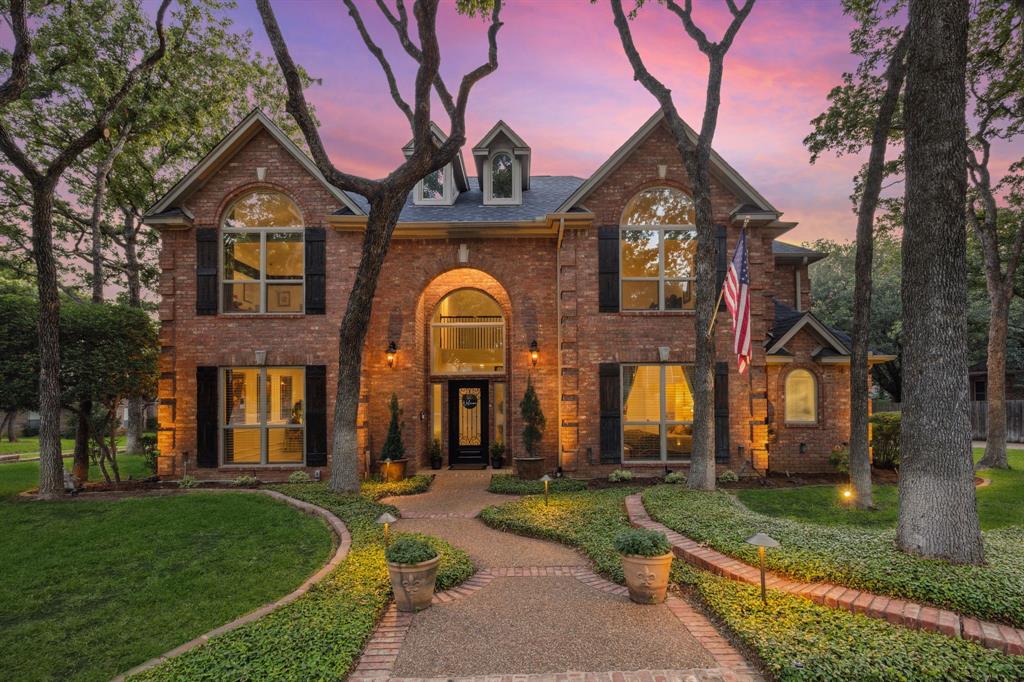 VA ASSUMABLE LOAN (call listing agent for details)!!! Located in a quiet cul-de-sac on a desirable corner lot in Keller ISD, this beautifully updated 5-bedroom, 3.5-bath home offers the perfect blend of comfort, function, and sophistication. Soaring ceilings and expansive windows flood the home with natural light, while mature trees provide afternoon shade for the saltwater pool and backyard oasis. The neighborhood connects directly to Bear Creek Trail System—just a short walk to parks, shops, restaurants, and Keller Town Hall events—and also features its own private park.

Designed for modern living, the home includes multiple living areas ideal for entertaining or providing dedicated space for both adults and children. The recently remodeled kitchen (2024) is a showstopper, complete with updated cabinetry, sleek finishes, and reverse osmosis water system with UV sanitation. The spacious layout offers ample storage with oversized closets and built-in cabinetry throughout.

Outdoor living is effortless with a large shaded patio area enhanced by retractable awnings, new landscape lighting (2025), and a pool upgraded with a saltwater chlorine generator, smart lighting, and new pump (2022–2023). Inside, enjoy luxury vinyl plank flooring throughout the downstairs (2022), smart light fixtures and fans (2023), remodeled upstairs bathrooms (2024), and fresh interior paint (2023). Other recent upgrades include a smart irrigation system, new sliding doors in the living room (2024), and new side entry and back garage doors.

This home is as functional as it is stylish—designed for those who love to entertain, explore, and enjoy life at home.

Non-Realty Items to convey with home: kitchen refrigerator, wine refrigerator in kitchen island, mounted tv on covered patio, and 4X8 ceiling storage units in the garage.