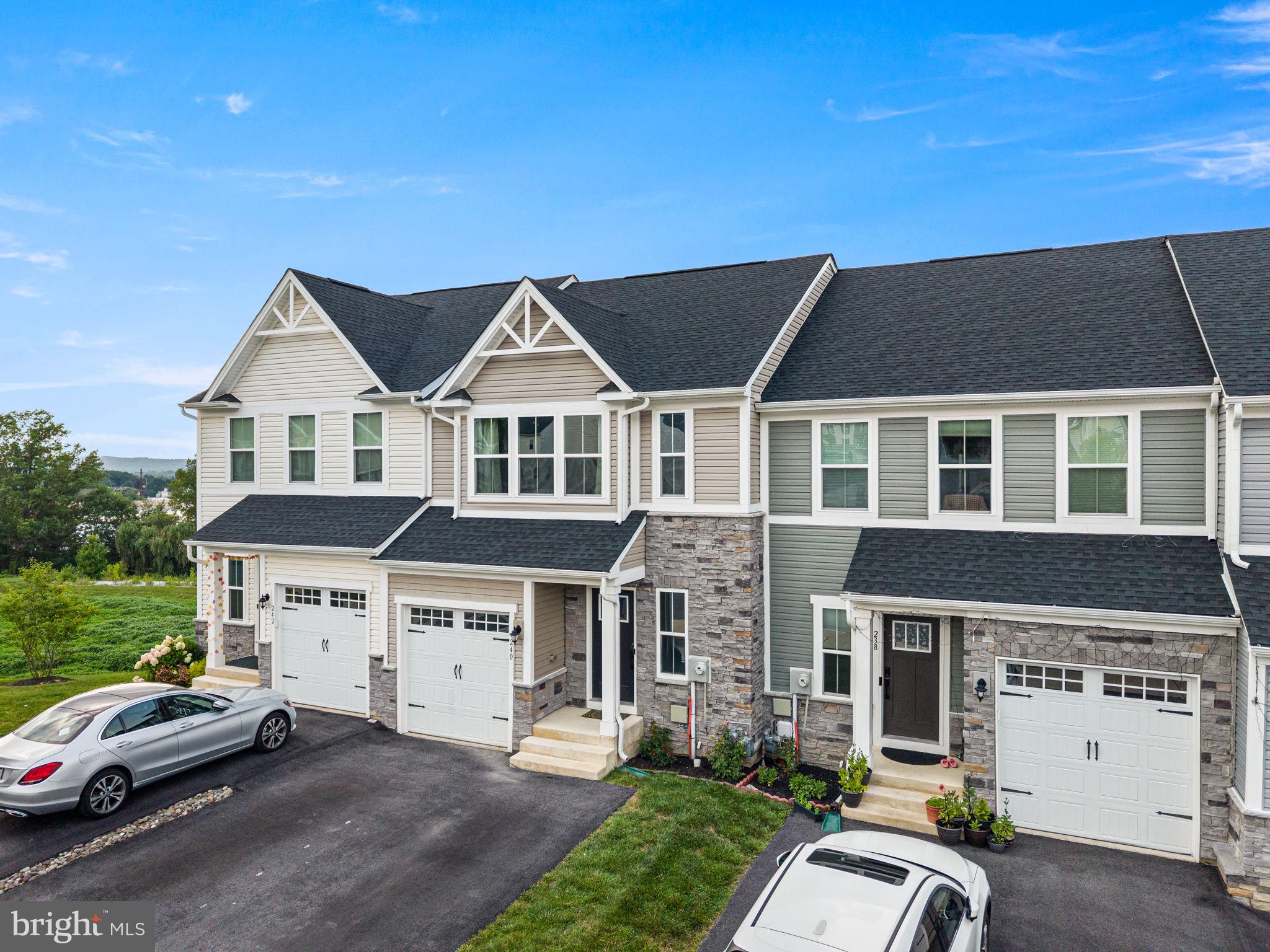 Welcome to 240 Chase Drive, a beautifully updated home offering stylish finishes, scenic views, and an exceptional location in the heart of Downingtown.The main level features hardwood floors throughout, creating a warm and inviting living space. The bright White kitchen is highlighted by an upgraded designer backsplash and a slide-in range with a gas hookup, blending timeless style with everyday functionality. The open layout is ideal for both daily living and entertaining.Enjoy stunning sunset views and picturesque vistas overlooking Downingtown Borough, providing a peaceful setting to relax at the end of the day.Upstairs, you'll find spacious bedrooms, including a comfortable primary suite, with thoughtfully designed spaces that are ready for you to make your own.Conveniently located just minutes from Wegmans, Regal Cinemas, Planet Fitness, shopping, dining, parks, and major commuter routes, this home offers the perfect balance of comfort and convenience in the award-winning Downingtown Area School District.Don't miss this opportunity to own a home with tasteful upgrades, beautiful views, and an outstanding location.Showing will start at the first Open House July 30th 2026 5:00 PM - 7:00 PM