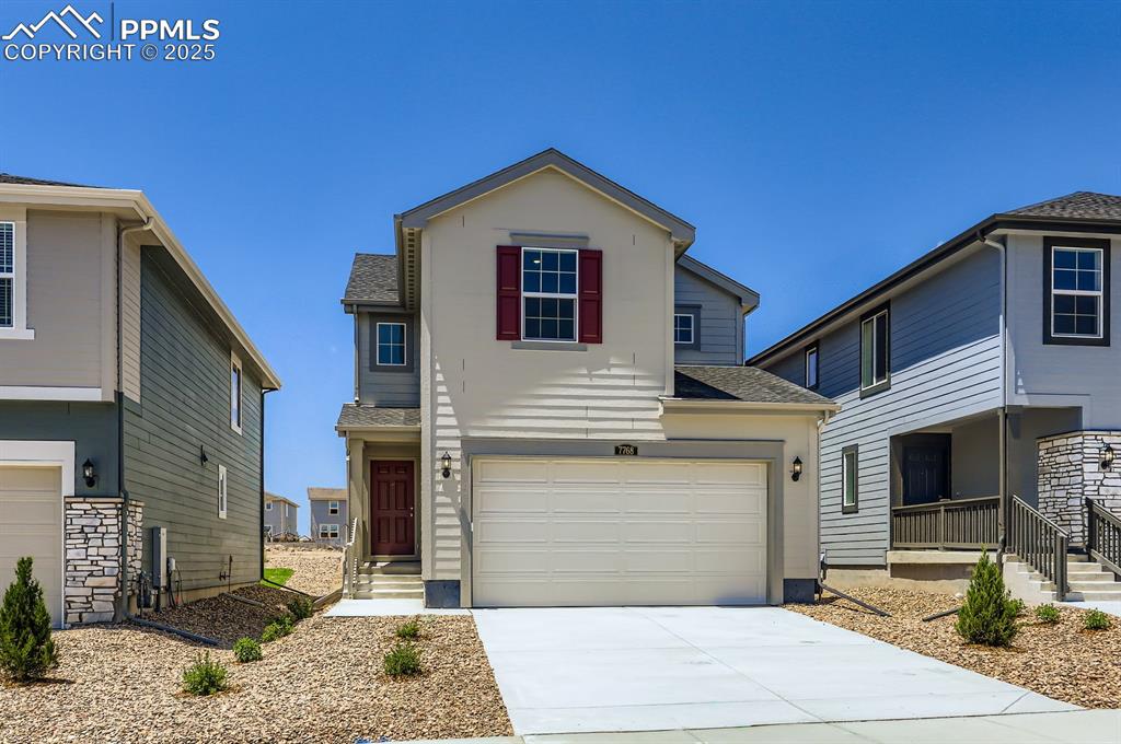 Feel right at home in this beautiful Elm 2-story floorplan located in the brand new Copper Chase community. Featuring 3 beds, 2.5 baths, great room, kitchen, loft and 2 car garage. Beautiful upgrades and finishes throughout including luxury vinyl plank flooring, stainless steel appliances and more. Lennar provides the latest in energy efficiency and state of the art technology with several fabulous floor plans to choose from. What some builders consider high-end upgrades, Lennar makes a standard inclusion. Copper Chase offers single family homes for every lifestyle. 

This beautiful community offers scenic views of Pikes Peak. Just a short drive to Old City Colorado, dining, shopping and other amenities. Explore and hike at Garden of the Gods and Pikes Peak.  Come see what you have been missing today! Welcome home! Photos and walkthrough tour are a model only and subject to change.