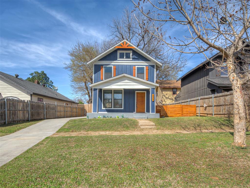 Here's your chance to live in the Plaza District for under $200,000!  With three bedrooms, a full bathroom, and downstairs toilet, this home has been remodeled. Spacious living room with plenty of ways to arrange the furniture. The Kitchen has updated cabinets, butcher block countertops, dishwasher, gas stove and pantry cabinet. Downstairs bathroom off the kitchen under the stairs. There is a laundry room and mudroom area downstairs. Upstairs has the three bedrooms, with one of the rooms potentially serving as a work-from home space or hobby room. All new carpet flooring upstairs. New concrete driveway and fence.