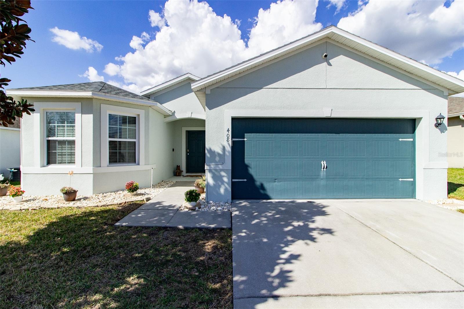 Welcome home to 408 Cedar Glen Drive, a beautifully maintained residence built in 2016 by DR Horton. This thoughtfully designed home features three bedrooms and two bathrooms with a desirable split floor plan that offers excellent privacy for the primary suite while providing spacious and comfortable living areas throughout. Durable tile and bamboo flooring flow through the high-traffic areas, adding both style and function. The well-appointed kitchen is a standout feature, offering abundant cabinetry, stainless steel appliances, and plenty of workspace for cooking and entertaining. The home sits on a generously sized lot with a fully fenced backyard, perfect for relaxing, entertaining, or enjoying outdoor living. Recent improvements include exterior paint completed in 2022 and a brand new roof installed in 2026, providing peace of mind for years to come. Conveniently located with easy access to major roadways, shopping, dining, and all that Central Florida has to offer, this home blends comfort, quality, and location. Schedule your private showing today and experience the Florida lifestyle at its best.