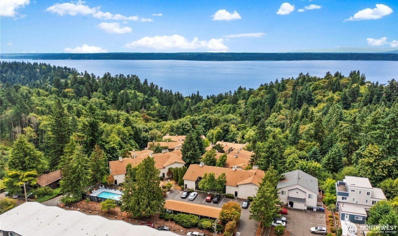 Sound Vista Condos are Privately Tucked Away and Nestled Amongst the Trees & Nature.  This 2BR/2BA/1034SF Home Has Peek Views of the Sound Through Large View Windows, Private Balcony & Spacious Living Area and Bedrooms. Both Bedrooms Have Large Walk-In Closets. New Luxury Vinyl Plank Flooring Throughout. Laundry Room in Unit, 2 Parking Spots- (1 Covered) and Plenty of Visitor Parking.  Separate Large Storage Room.  Clubhouse, Pool, Sauna and Hot Tub. Convenient Location- Close to Seattle and Burien, NearbyTrails to/through Seahurst Park to The Sound and Easy Freeway Access. No Rental Cap, 2 Pets Allowed w/restrictions