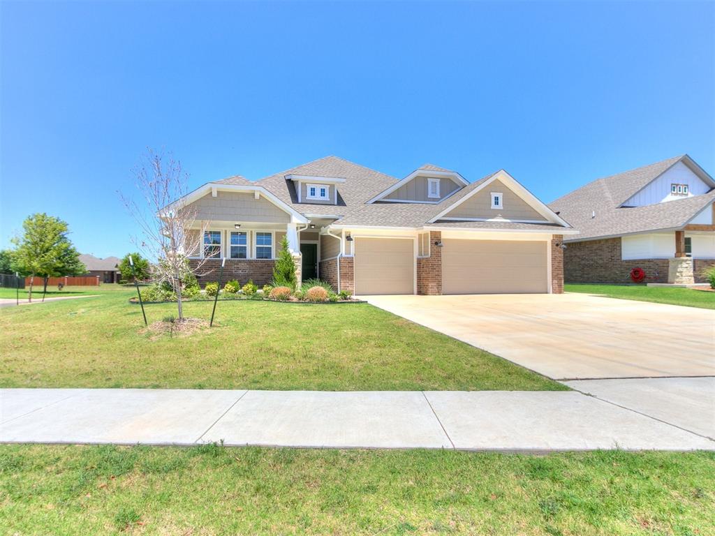 Terrific 3 bed, 2.5 bath home with study just minutes from OU and available immediately! This house is only 3 years old so everything is practically new. Tile floors in all bathrooms and common areas, and carpet in the bedrooms. Kitchen has a fridge, island, built in microwave, pantry and tons of cabinets. The living area has a gas fireplace, ceiling fan and built-ins just waiting to be enjoyed. In the oversized master you'll find a huge bathroom and walk-in closet, with separate tub and shower, water closet and double vanities. The master closet opens directly to the laundry room for added convenience. The 3 car garage provides plenty of storage for cars and yard equipment. The house is located on a large corner lot only 1 block from the neighborhood pool, basketball courts and clubhouse (which is equipped with a fitness center and meeting space). On the other end of the neighborhood, there is also a city park and 2 ponds with walking trails. Pets considered on a case by case basis.