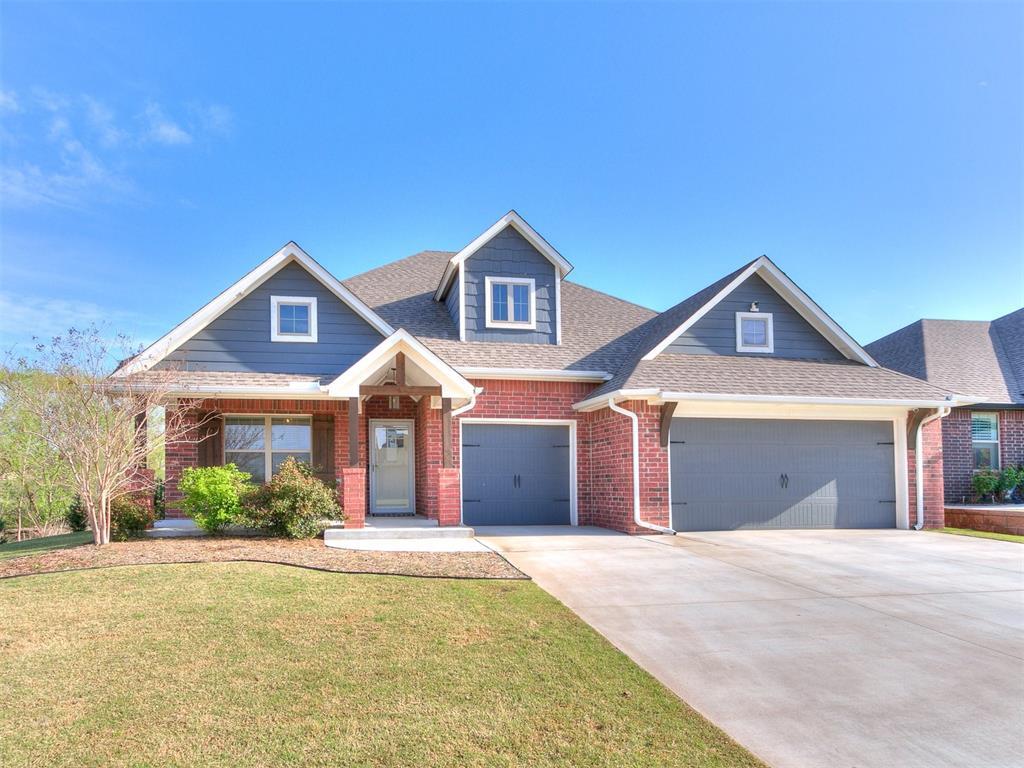 You are going to love this incredible one-owner energy efficient Tabor-built home. Featuring 4 bedrooms, 3 bathrooms and a huge bonus room, you will have all the space you need to spread out and settle in. The gorgeous living room is a showstopper with coffered ceilings, a stacked stone gas fireplace, and abundant natural light. The great room flows seamlessly into a stunning kitchen and dining nook. You will love the large island, great sized pantry, quartz countertops, and stainless steel appliances. This is the perfect spot to gather with friends and family and whip up an amazing meal. Enjoy your luxurious owner's retreat featuring a tray ceiling with ambient lighting, 2 separate walk-in closets, individual vanities, corner jetted tub, and huge walk in shower. Two spacious secondary bedrooms share a separate hallway and a lovely hall bathroom. Do you need even more sleeping quarters? This wonderful home features a true 4th bedroom that could also easily serve as a home-office or hobby space. Head upstairs and you will find a wonderful bonus room, complete with a full bathroom. Even more relaxation awaits you out back. Located off the dining room, you will find a huge covered patio complete with an outdoor fireplace, gas hookup for your grill, and a mounted TV that will remain with the property. Other amenities built into this wonderful home are the three car garage, Rinnai Tankless water heater, Low E double glazed windows, whole-home air purification system, built-in sprinkler system, full blinds, full gutters, Vivint security system (doorbell + sensors on all movable windows and doors + glass break sensor + 3 cameras all with deterrence and two of which are flood lights with the follow feature), and garage storm shelter. Enjoy the neighborhood park, stocked fishing pond, and the priceless luxury of no neighbors to the north and west of you.