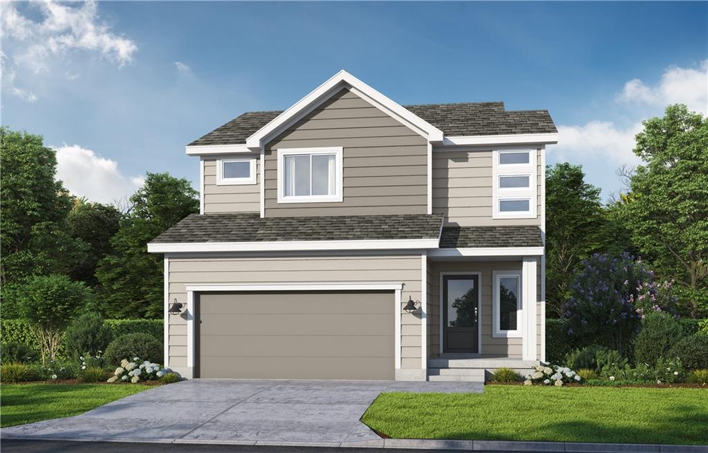 *Ready in late September - Purchase now (before sheet rock) and personalize your color/finish selections*  The NEW Jasmin 1.5 story by Avital Homes, where traditional farmhouse exterior and thoughtful design come together to create a space both refreshing and functional. Inside, the open-concept main level is designed for both everyday living and entertaining with a living space build for personal connection. The spacious living room with a stylish fireplace wall flows seamlessly into the dining area and kitchen where a large center island, walk-in pantry, abundant cabinetry and designer selected and upgraded finishes provide both beauty and practicality.  Tucked privately on the main level, the large dual entry primary suite offers a relaxing retreat with a well-appointed bath and generous closet space. Just off the garage entry, a convenient mudroom with built-in bench and adjacent laundry room accessible from the primary closet keeps daily life organized and efficient. Upstairs, you’ll find three additional bedrooms, each with its own walk-in closet, along with a full hall bath and a versatile loft area ideal for central study space, a play area or even a book nook. The open-to-below design enhances the entry’s light and airy feel. Step outside to the large covered patio, perfect for relaxing evenings or future screened-in flexibility.  Ask about adding a lower level finish with a 5th bedroom, 4th bath, and large rec room for 940 additional square feet - for 3120sqft total!  Located in sought-after Creekmoor, residents enjoy a championship golf course, the best clubhouse and amenities complex in KC with 3 pools, a fitness center, tennis/pickleball/basketball courts, walking trails, stocked lake, convenient access to shopping, dining, & everyday essentials and more!