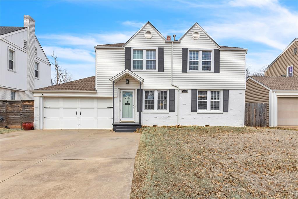 Step into this beautifully updated vintage home, where classic character meets modern upgrades! Boasting 4 bedrooms, 2 baths, and 2 spacious living areas, this home is perfectly positioned near The Plaza, Midtown, OCU, shopping, and easy highway access. Located in the sought-after Cleveland UCD Overlay District, this home has been thoughtfully updated while maintaining its original charm. Enjoy refinished hardwood floors, elegant vintage chandeliers, and a stunning formal living space with a mock fireplace and built-in bookcase. The formal dining area features a classic Butler’s door leading to a remodeled kitchen with Quartz countertops, subway tile backsplash, and a quiet dishwasher. Upgrades include: -New CH&A downstairs (2020) -Remodeled upstairs bath with custom glass shower door, new tile, and vanity -60-gallon hot water tank (2023) -Quartz countertops, new sinks, and faucets in downstairs bath (2020) -Freshly painted exterior (2023) With a rare 6-car driveway, a huge second living area (14’ 9” x 25’), and a large fenced backyard with a 15’ x 16’ concrete patio, this home is made for comfortable living and entertaining. A home with this much character, space, add-on potential, and prime location is hard to find. Don’t miss your chance to make it yours! Buyer to verify all information.
