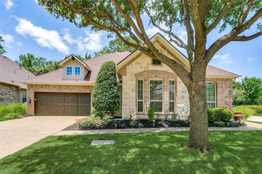 Welcome to the prestigious Stonebridge Oaks community, where luxury, convenience, and low-maintenance living come together beautifully. This exceptional two-story residence offers an elegant blend of sophistication and comfort with a thoughtfully designed floor plan ideal for today's lifestyle. From the moment you enter, you'll be greeted by soaring ceilings, abundant natural light, and an open-concept design that creates a warm and inviting atmosphere. The kitchen serves as the centerpiece of the home, featuring granite countertops, stainless steel appliances, a custom oversized island, stylish lighting, and ample cabinetry...perfect for entertaining guests or enjoying everyday family meals. Recent updates include new engineered hardwood flooring, carpet, and fresh interior paint, making this home truly move-in ready. The spacious living and dining areas flow to the outdoor living space, providing the perfect setting for relaxing evenings or morning coffee. The expansive primary suite, conveniently located on the main level, offers a private retreat complete with a soaking tub, separate shower, dual vanities, and a generous walk-in closet. A secondary downstairs bedroom paired with an adjacent living area or private office creates excellent flexibility for guests, multi-generational living, or remote work. Upstairs, you'll find two spacious bedrooms and a versatile flex room that can easily serve as a game room, media room, exercise space, or additional living area to fit your family's needs. Ideally situated just minutes from Historic Downtown Grapevine, residents enjoy easy access to award-winning dining, wineries, boutique shopping, festivals, and entertainment. Nearby Southlake Town Square offers premier shopping and dining, while DFW International Airport, major highways, and corporate centers are only a short drive away. Experience the perfect combination of luxury, location, and lifestyle in one of Grapevine's most desirable communities.