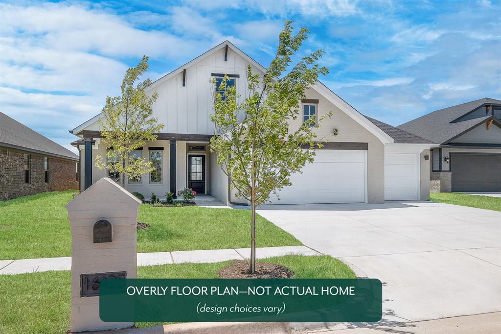 The beautiful open entryway is filled with natural light and provides easy access to the mudroom, kitchen, and bedrooms. The kitchen features an oversized island with ample seating, quartz countertops, and built-in appliances, including a gas range. The living room showcases a cathedral ceiling with a wooden beam running through the center, eight stacked windows that flood the area with natural light, durable flooring, and a striking fireplace. The study located at the front of the home is ideal for working from home. The primary bedroom is spacious, while the primary bath includes dual quartz vanities, a freestanding tub, a tiled shower, and a large walk-in closet with seasonal storage and convenient access to the laundry room.Energy efficiency is guaranteed through our partnership with Environments for Living, ensuring predictable heating and cooling costs with potential reimbursement if usage exceeds expectations. With our Your Way incentive, you can enhance your home with options like a storm shelter, full home blinds, or apply the credit toward closing costs or interest rate buy-downs.Red Canyon Ranch features scenic views, rolling hills, a playground, and peaceful walking trails surrounded by Norman's unique landscape. Residents of Red Canyon Ranch love the convenient location close to the University of Oklahoma and I-35. Included features:*Peace-of- mind warranties*10-year structural warranty*Guaranteed heating and cooling usage on most Ideal Homes*Fully landscaped front & backyard*Full Guttering*Fully fenced backyard.Floorplan may differ slightly from completed home.