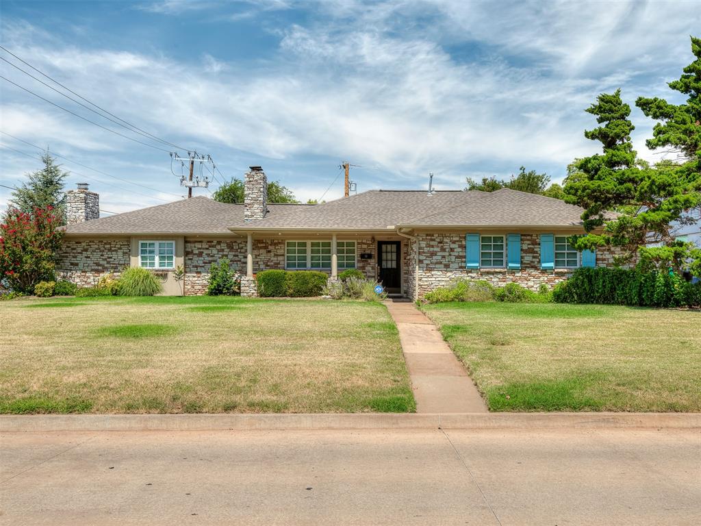 Exceptional Location, Timeless Character & Thoughtful Updates! Discover a beautifully updated home on an oversized corner lot in a highly desirable Oklahoma City location directly across from Nichols Hills Elementary School, with convenient access to Nichols Hills, parks, shopping, dining, and everyday amenities. Step inside to hardwood floors, abundant natural light, two spacious living areas, two fireplaces, and charming built-in bookcases. A custom home bar connecting the living room and den creates an inviting space for entertaining. The completely reconstructed bathrooms showcase elevated finishes, including Zellige and terrazzo tile, Kohler fixtures, Kohler toilets and tub, and updated plumbing. Significant improvements include an upgraded electrical system, new gas lines and gas meter, replaced eave vents, and high-performance cellulose attic insulation for enhanced year-round comfort. A separate studio/office connected to the garage and laundry area adds exceptional flexibility, complete with a sink and newly installed mini-split heating and cooling system—ideal for a private home office, creative studio, guest retreat, or bonus space. Outside, mature landscaping complements the expansive corner lot, while the side-entry garage adds functionality and curb appeal. With its prime location near Nichols Hills, extensive updates, flexible living spaces, and timeless architectural character, this property offers a combination of style, space, location, and convenience that's increasingly difficult to find. Schedule your private showing today!