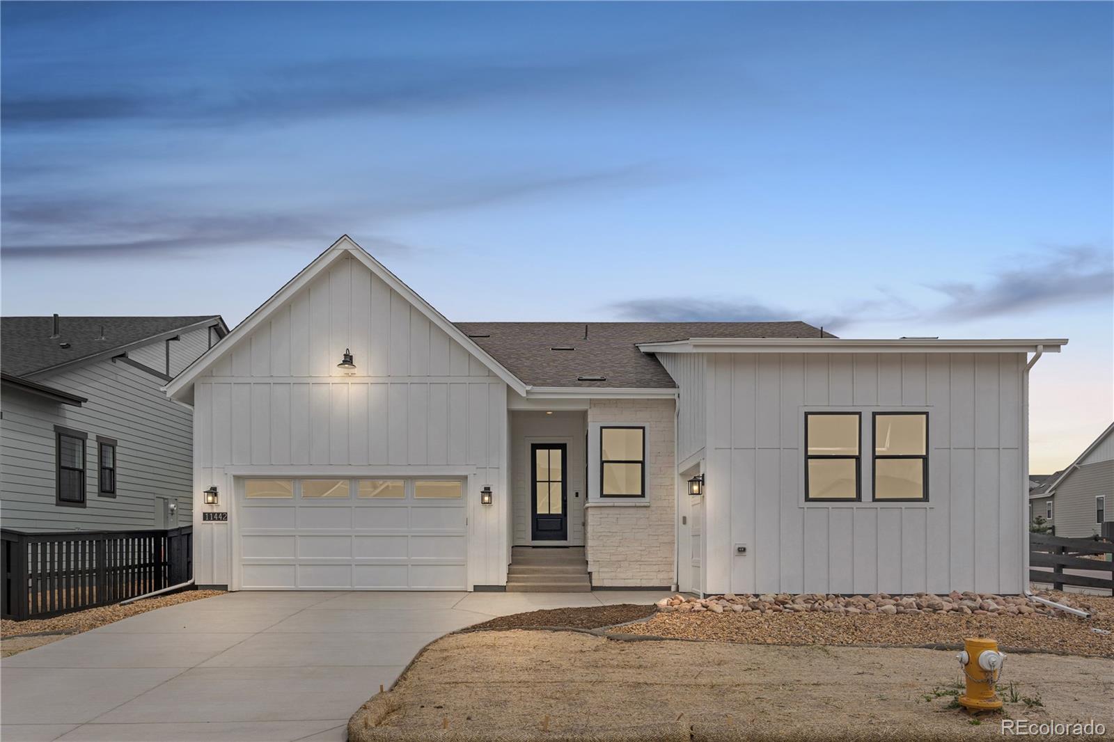 Ask about our Think Again! Year-End Sales Event for additional incentives available on this home.

Available NOW! Beautiful single story home located on a corner lot in the desirable Solstice Community by Shea Homes. Solstice is surrounded by Chatfield State Park on 3 sides of the community and acreage parcels on the 4th side. This home has 3 bedrooms, 3.5 baths, 3-bay split garage, fireplace, and covered back patio.  Design finishes include luxury plank wood-style flooring, tile floors at the bath and laundry rooms, engineered stone kitchen counters in New Carrara Marmi, and Yorktowne Henning cabinets in White Icing and Frappe.  Please contact a community representative for complete details.