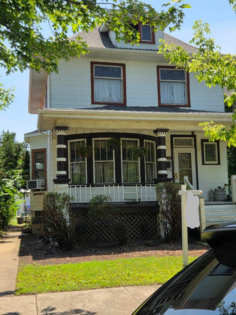 Serious buyers only please, the home is in need of total rehabbing. Contractors deram to restore this beautiful home back to it's old glory again, lot is larger the normal city lot.  There are beautiful lead glass windows (possibly original to the home), cozy front porch in the front, 1st floor has high ceilings hardwood floors with a huge living room and dining rooms, eat in kitchen(overlooking a large yard) powder room and a grand staircase to the 3/4 bedrooms and full bath, there is a full attic too(possible a primary bedroom?!). The basement is full DRY with plumbing for a bathroom(bring Ideas and contractor)  There as some new windows, updated electric and plumbing and roof installed in 2018 Being sold as-is.