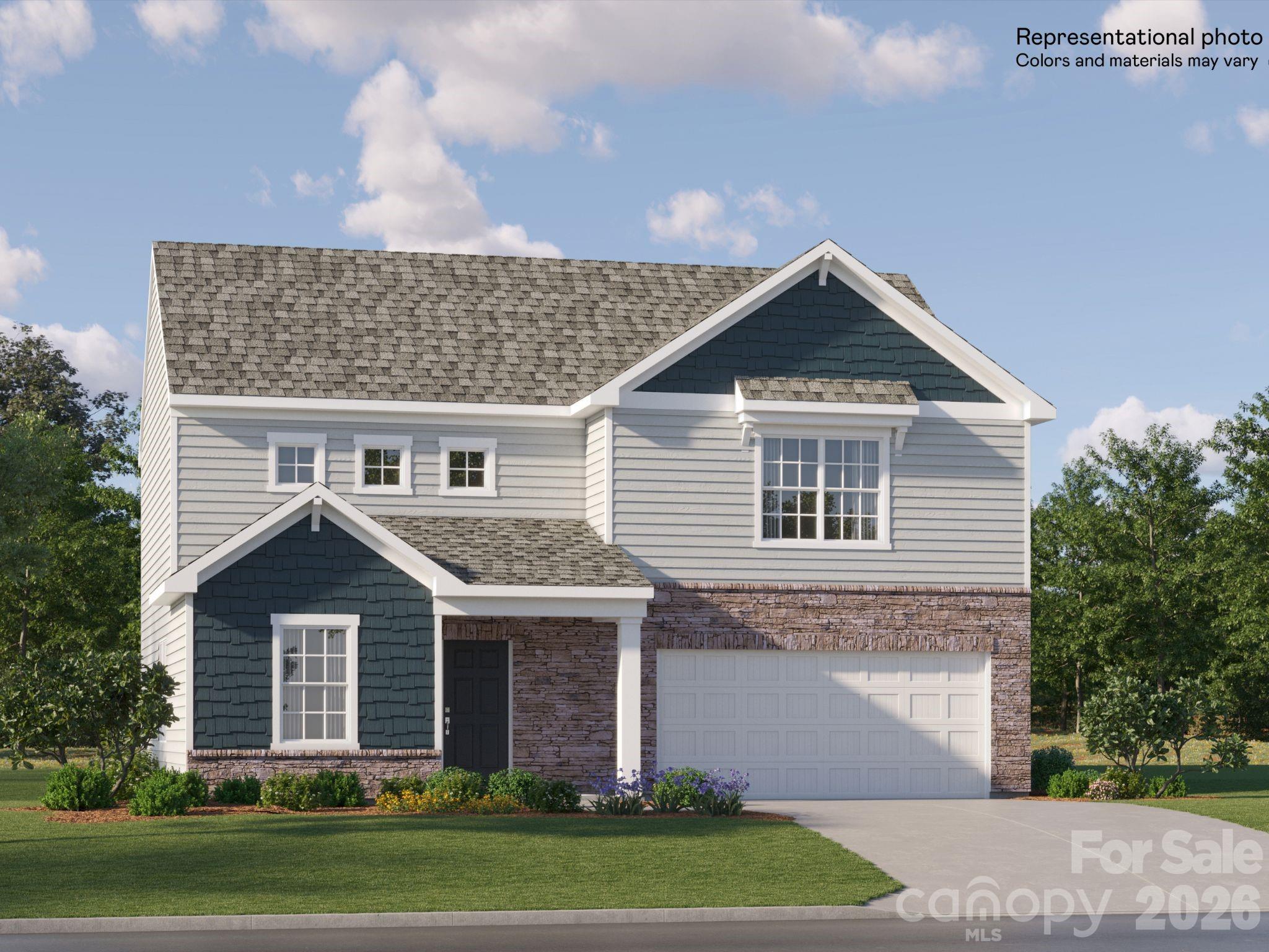 The Blake floorplan is a two-story home designed for gracious living and modern comfort. A versatile flex space frames the foyer, while an open-plan layout connects a generous Great Room, well-equipped kitchen and intimate breakfast area at the back of the home. A large loft and all three bedrooms are perfectly situated on the top floor, including the serene owner’s suite with a private bathroom and walk-in closet. Plus, our signature Everything's Included program means you will get quartz kitchen countertops, stainless steel appliances, luxury vinyl plank flooring, and so much more at no extra cost! Creekside Cottages is located in beautiful Bessemer City in Gaston County. Residents will enjoy future onsite amenities including a playground, dog park and multiuse trails. Creekside Cottages is located conveniently nearby highways, medical facilities Crowders Mountain, Gastonia, Belmont, and Kings Mountain Golf Course.