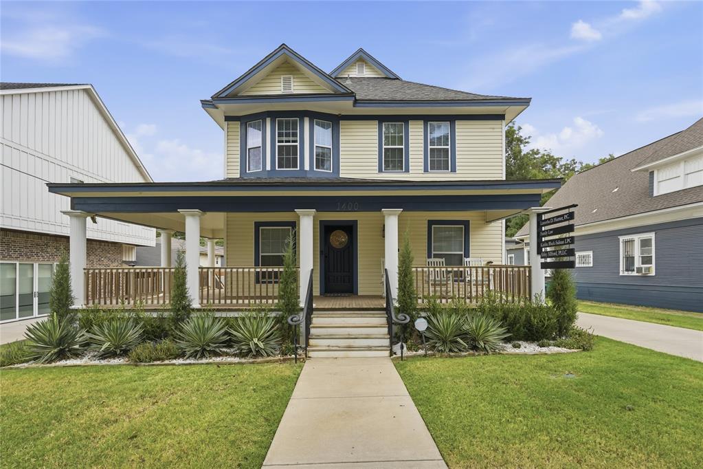 Position your business in the heart of Oklahoma City's urban core with this distinctive office property located along NW 16th Street, just steps from the Plaza District. Offering 2,046 square feet on an oversized 69' x 200' (approximate) lot, the property blends the character and architectural details of its 1935 construction with an updated, professional interior and a highly functional layout. The main level features hardwood floors, substantial crown molding and trim, arched openings, a detailed staircase, updated lighting and contrasting black interior doors. A welcoming reception area leads to a dedicated conference room, while the executive office includes its own bathroom and separate rear entrance. The updated kitchen is a standout feature with white cabinetry, dark countertops, subway tile backsplash, stainless steel appliances, and large hex tile flooring. An additional main-level room provides flexibility for another private office or storage. Upstairs are four private offices and a full bathroom, giving the property plenty of separation for individual workspaces. Outside, the oversized lot provides ample off-street parking in the rear along with new concrete walkways and outdoor signage. A functional detached garage adds approximately 414 square feet and features a concrete floor, overhead garage door with opener and separate entry door, making it useful for vehicle parking, equipment or additional storage. SPUD zoning provides additional flexibility with permitted uses including administrative and professional offices, live/work, mixed use restricted to administrative office, single-family residence and two-family residence. A unique opportunity for an owner-user seeking character, professional finishes, flexible workspace, parking and additional garage space in a highly visible location near the Plaza District.