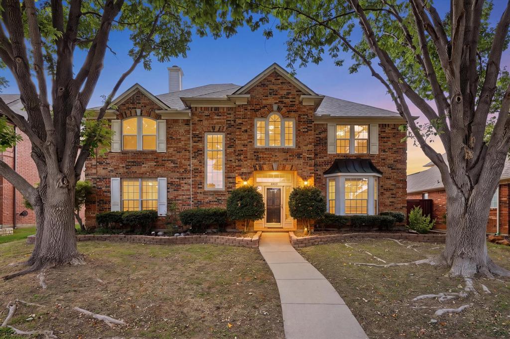 Room to grow, a pool to cool off in, and a spot in one of Plano’s most-loved neighborhoods! This two-story traditional in the Villages of Russell Creek is ready for its next chapter, and yours! An elegant foyer with soaring 21-foot ceilings and hardwood floors welcomes you into this over 3,000 square foot home designed with entertaining in mind. Just off the entry, you'll find formal living and dining areas. The open-concept living space centers around a spacious kitchen featuring granite counter-tops, a gas cook-top, GE stainless steel double ovens, a center island, and an oversized walk-in pantry. The inviting family room is filled with natural light from a wall of windows overlooking the pool, while a cozy gas fireplace adds warmth to the space. A first-floor bedroom with access to a full bath offers flexibility for multigenerational living or overnight guests. Upstairs, a spacious game room provides room for a media area, kids' hangout, or additional gathering space. The generous primary bedroom features an updated ensuite bath with dual sinks, a free-standing soaking tub, a large shower, and a spacious walk-in closet. Two additional bedrooms share a Jack-and-Jill bath. Step outside to your own backyard retreat, complete with a sparkling pool perfect for enjoying warm Texas days. Ideally located near Andrews Elementary School, Capstone Park, and Russell Creek Greenbelt, this home offers the opportunity to personalize a spacious layout in a desirable Plano location.