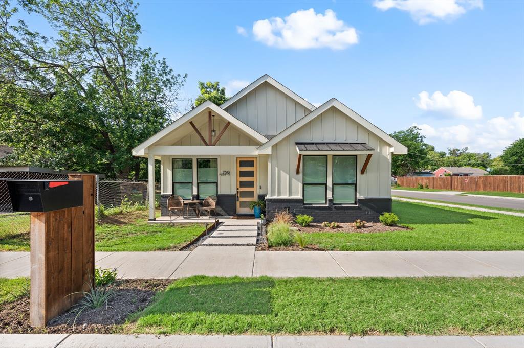 Stunning Modern Farmhouse in Prime Fort Worth Location

Welcome to this beautifully crafted 2024 modern farmhouse, perfectly situated on a spacious corner lot. Boasting 4 bedrooms, 2 bathrooms, and a 2-car garage, this nearly new home combines timeless elegance with smart, thoughtful design.

Step inside to be greeted by 16-foot cathedral ceilings, elegant arched doorways, and a bright, open-concept layout that invites natural light and seamless flow. The gourmet kitchen is a showstopper, featuring custom cabinetry, quartz countertops, open shelving, and ample storage to accommodate all your culinary needs.

The primary suite is a private retreat, showcasing a distinctive custom square layout, 10-foot ceilings, stunning gold fixtures, a double vanity, and an oversized walk-in closet.

Enjoy ultimate relaxation and privacy in the fully fenced backyard, home to a thriving vegetable garden that's already producing fresh goodies for your table.

This home also comes fully equipped with premium stainless-steel appliances—including a Samsung refrigerator and nearly new GE washer and dryer. Security and convenience are elevated with a Vivant system, including a wall panel, three outdoor cameras, a video doorbell, garage door smart adapter, and entry pathway lighting with auto sensors. Additional touches like a bidet in the primary bath and key-secured mailbox add extra comfort and peace of mind.

Don’t miss this rare opportunity to own a like-new, lovingly designed home that checks all the boxes.