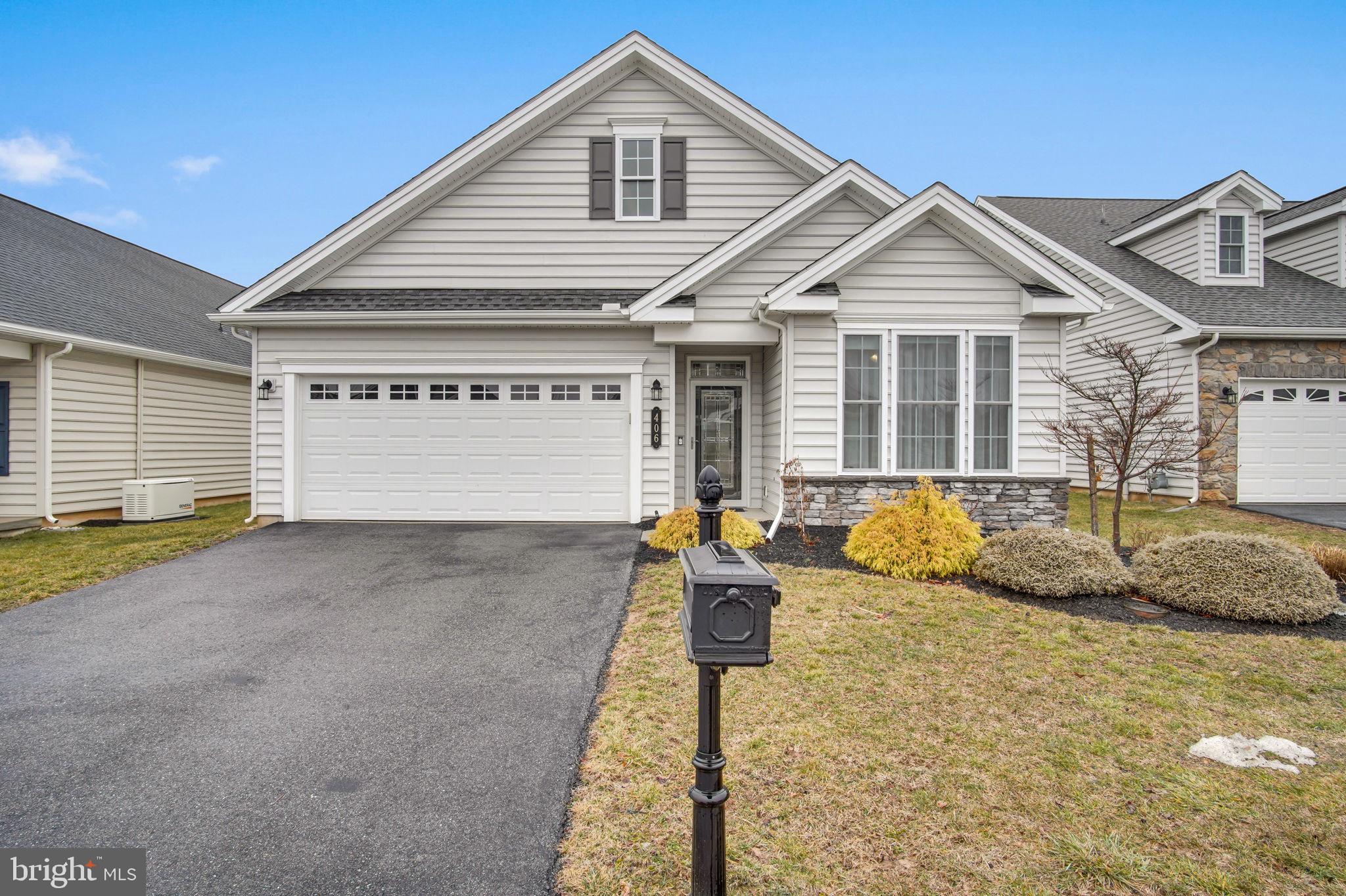 Welcome to this beautiful Betsy Ross model located in the highly desirable Traditions of America at Silver Spring active adult community. This detached condo home offers stylish open-concept living designed for comfort and easy entertaining.The spacious layout features 2 bedrooms and 2 full bathrooms with upgraded Luxury Vinyl Plank flooring throughout the main living areas and carpet in the bedrooms for added comfort. The gourmet kitchen is a chef’s delight with stainless steel appliances, quartz countertops, and a pantry, all overlooking the main living space.The vaulted great room creates an airy feel and is highlighted by an electric fireplace and access to the upgraded patio with awning, perfect for relaxing or entertaining outdoors.The primary suite offers a charming window seat, walk-in closet, and a private en-suite bath featuring double sink and a walk-in shower with edgeless entry.Enjoy low-maintenance living along with exceptional community amenities, including a clubhouse, indoor and outdoor pools, pickleball courts, and scenic walking trails.community amenities, including a clubhouse, indoor and outdoor pools, pickleball courts, and scenic walking trails.The primary suite offers a charming window seat, walk-in closet, and a private en-suite bath featuring double sinks and a walk-in shower with edgeless entry.Enjoy low-maintenance living along with exceptional community amenities, including a clubhouse, indoor and outdoor pools, pickleball courts, and scenic walking trails.