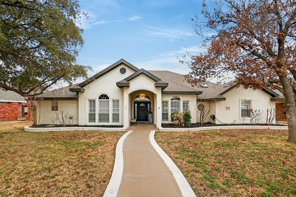 Privately located at the end of a quiet street, this exquisite 5-bedroom, 3.5-bath home offers refined luxury and exceptional space. Featuring three living areas—including a study with private patio—two dining areas, and a 3-car garage, the home is designed for both everyday living and entertaining. Soaring ceilings and walls of windows fill the home with natural light and showcase the resort-style outdoor living space and beautiful pool with a new slide. Hardwood and stone tile flooring, a stunning gourmet kitchen with granite countertops, updated stainless steel appliances. Well maintained!