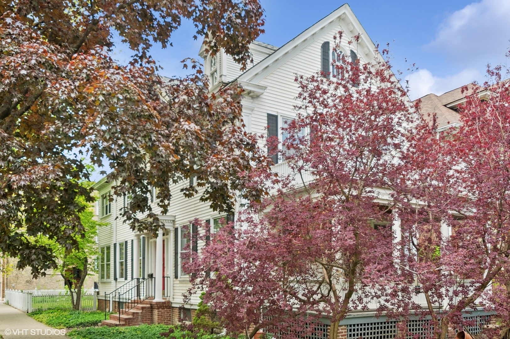 Lovely classic Georgian clapboard home in great Old Irving Park location features 3 full floors of living space plus an unfinished basement on an oversized lot. Good room sizes with fabulous sunlight throughout! Grand foyer with a beautiful wood staircase is the center focal point of the home as you enter. The large living room with wood burning fireplace, builtins, wood trimmed windows and french doors to the balcony is to your right and the dining room, vintage powder room, kitchen and sunroom is to your left. Upstairs you will find a massive primary suite with a brand new (even the plumbing) bathroom with an oversized walkin shower and full size washer/dryer and his and hers closets. Vintage hall bath plus 3 more BRs, built in linen closets and closet storage are also on this level. Third floor has two more very large BRs, plus a tandem room for extra storage or an office. A third full bath is off the 5th BR. Great bones, needs some updating. Seller makes no representation regarding fireplace. Large lot is 38 x 156.  Prime Old Irving Park location near the blue line, metra and the Kennedy Xpressway. In Belding School district and near Disney 2 magnet school, with proximty lottery. Walk to parks, coffee shops and great restaurants like Smoque, Eris, La Villa and Old Irving Brewery. Noted architect Perley Hale, designed the home.