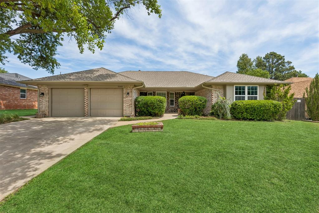 Nestled on a beautiful tree-lined street in the Rollingwood neighborhood, just minutes away from Lake Hefner, this thoughtfully updated home is move-in ready and waiting for its next owner. Offering 4 spacious bedrooms, 2 full bathrooms, a large dining area, and a completely remodeled kitchen, the flexible floor plan provides plenty of room for both everyday living and entertaining. The stunning kitchen has been tastefully renovated with granite countertops, custom cabinetry, a gas range, breakfast bar seating, wood flooring, and a cozy breakfast nook that looks out to the large covered patio. The open layout seamlessly connects the kitchen and living spaces, creating an inviting atmosphere for gatherings with family and friends. The spacious primary suite provides ample room for a king-size bed as enough spacefor a sitting area, home office space, or reading nook. Private access from the primary suite to the large covered patio and backyard creates the perfect retreat. The ensuite bathroom features dual vanities, walk-in shower, a separate soaking tub, and an abundance of storage space with extensive cabinetry and built-in organization. Additional updates provide peace of mind, including a brand-new roof, replacement of one of the home’s two HVAC and furnace systems, updated windows, a renovated guest bathroom, and plumbing improvements. Residents of Rollingwood enjoy the charm of a well established neighborhood complete with mature trees, community amenities, and the convenience of having Rollingwood Elementary School located within the neighborhood, making daily routines and school commutes exceptionallyconvenient. Schedule your showing today!