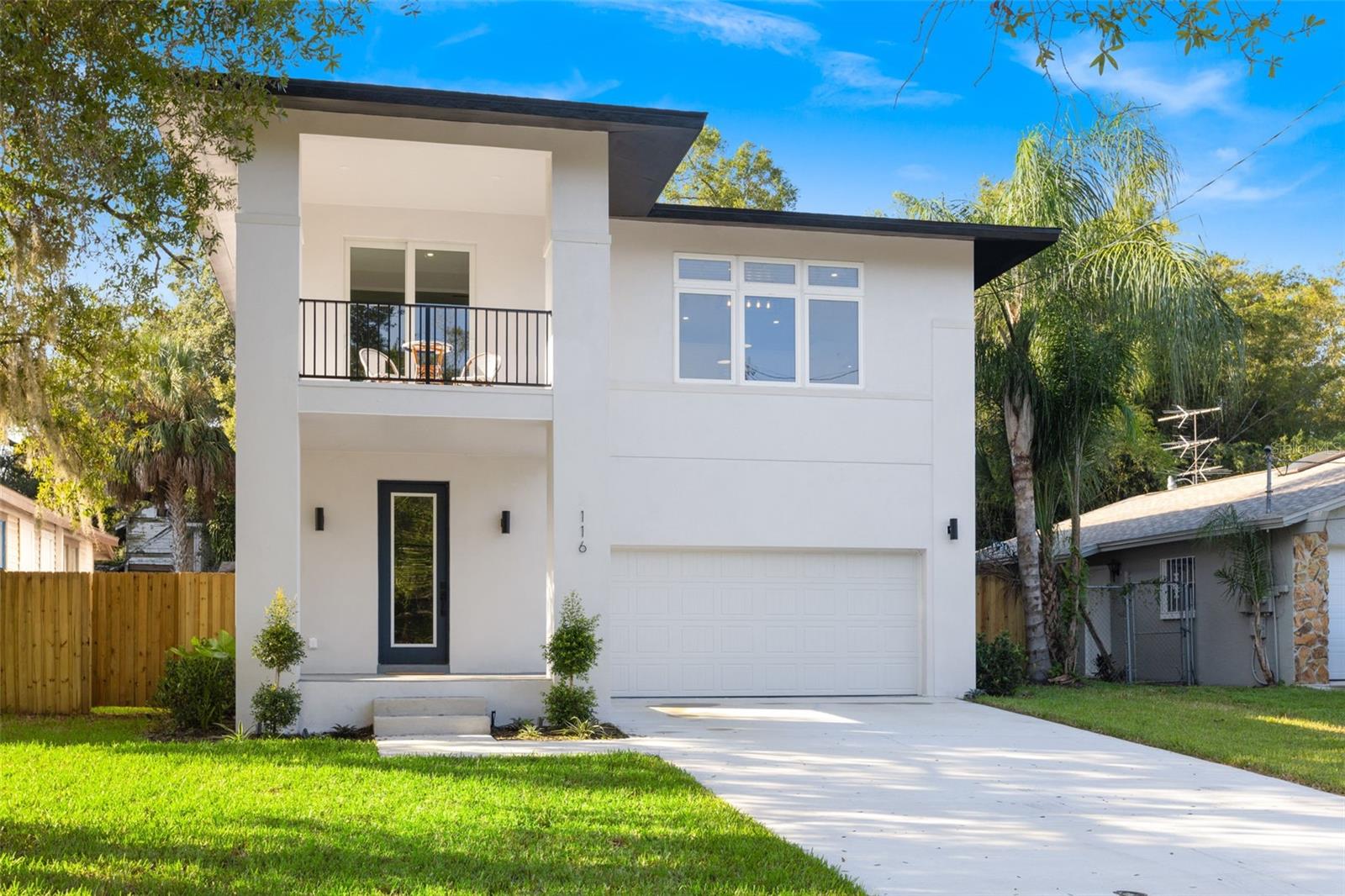 Centrally located in the heart of Old Seminole Heights across the street from the Hillsborough River. Built in 2022, this stylish residence offers 4 bedrooms, 3 full bathrooms, and a 2-car garage. The kitchen features quartz countertops, stainless steel appliances, a walk-in pantry and a built-in wine refrigerator. The master suite features a walk-in closet, garden tub, and stand-alone shower. Downstairs you'll find two more bedrooms, a full bathroom, and a mud room with a sink for your convenience. Additional features include window treatments throughout, hurricane rated windows and doors, luxury vinyl plank flooring throughout, custom closet systems in every bedroom, ceiling fans, a hard-wired security system with cameras, lanai, and a fenced in backyard. Schedule a showing today!