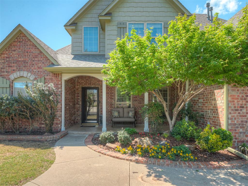 Located at 2716 NW 155th St in Edmond, this beautifully maintained 2003-built home combines timeless character with thoughtful updates and standout features.Inside, you’ll find warm wood flooring, detailed crown molding, and a stunning fireplace that anchors the inviting living space. The kitchen offers rich cabinetry, ample counter space, and a functional island, opening to a bright dining area ideal for everyday living and entertaining. The main level includes primary bedroom downstairs and a convenient powder bath, while upstairs features a unique built-in office and a versatile bonus room, plus 2 bedrooms.Step outside to a truly special backyard retreat—lush, meticulously landscaped, and shaded by a graceful weeping willow. Enjoy relaxing or hosting under the pergola-covered patio, with additional space for outdoor living and play.A two-car garage includes a built-in storm shelter for added peace of mind. This home offers a perfect blend of comfort, functionality, and inviting indoor-outdoor living.