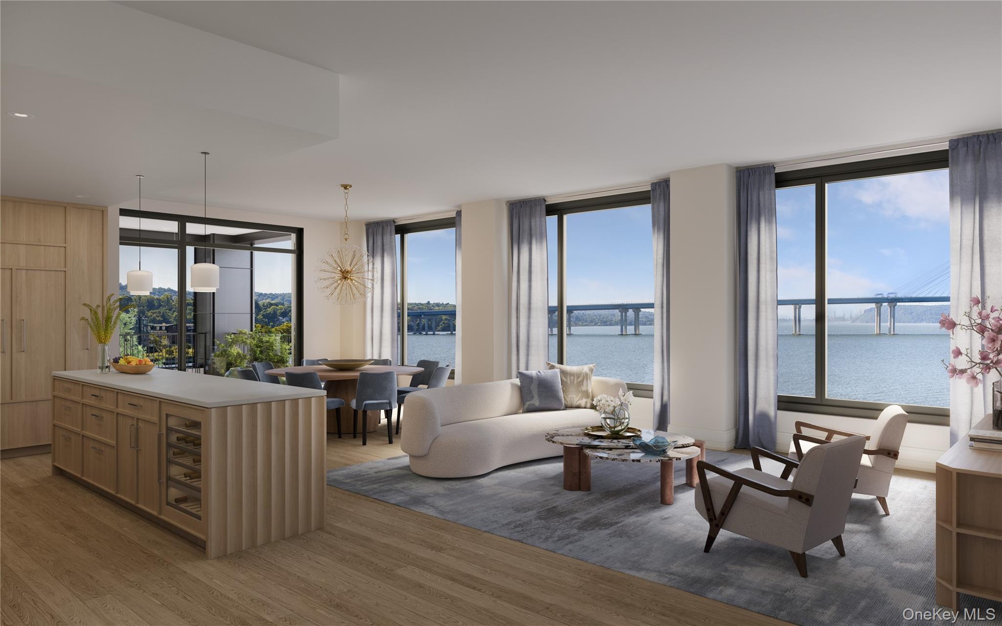 The Daymark brings luxury waterfront condominium living to the banks of the Hudson River in Sleepy Hollow, New York. Envisioned by architecture firm COOKFOX, The Daymark offers modern day comforts while harnessing the breathtaking beauty of its surroundings.  Interior materials have been chosen to reflect the organic tones and textures of its waterfront setting.
Our uncompromising commitment to quality extends into each uniquely designed residence with spacious open floor plans and crafted, quality materials.  Fully-equipped kitchens offer state-of-the-art integrated appliances while bathrooms offer a private oasis clad in marble with floating tubs.
The Daymark lifestyle extends beyond each residence with indoor/outdoor amenities including lobby with concierge, fitness center with yoga studio and swimming pool with stunning views. The indoor and outdoor amenity spaces have been thoughtfully curated to support life, work and a passion for healthy, balanced living. Additional Information:  Amenities:Storage,