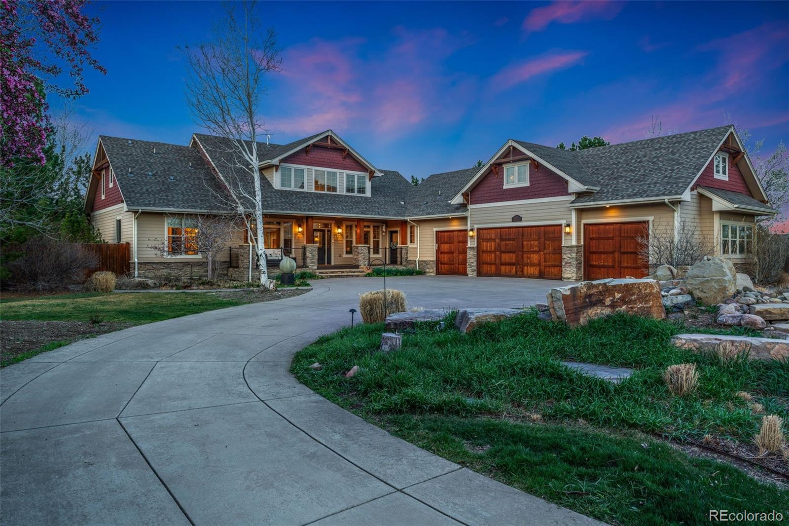 Nestled in a beautifully landscaped setting, this custom-built 5-bedroom, 6-bath estate offers 6,923 square feet of refined living space designed for comfort, elegance, and effortless entertaining. The home features three full primary suites, one on each level, providing ultimate flexibility. From the moment you arrive, lush gardens and a serene water feature create a peaceful first impression. Inside, expansive living areas are filled with natural light, rich finishes, soaring ceilings, and seamless indoor-outdoor flow. At the heart of the home is a chef’s kitchen, ideal for both casual mornings and lively gatherings, with multiple living and dining spaces to spread out and relax.
The first primary suite is located on the main floor with two closets featuring custom built-ins and a luxurious five-piece bath. Upstairs, you'll find another full primary suite with a five-piece bath, along with two bedrooms connected by a Jack-and-Jill bathroom. A third full primary suite is in the finished basement, complete with its own full bath: perfect for guests, hobbies, or extended stays. The basement also includes a home theater, game room, and workout area.
Outdoors, enjoy manicured grounds designed for entertaining, complete with multiple seating areas, an outdoor kitchen, fire pit, basketball court, batting cage, and room for a future pool. Located in a non-HOA, horse-friendly neighborhood, this property offers flexibility and freedom. A four-car garage features an extra-deep bay, with a finished loft above for a game room or additional storage. Plus, there’s gated backyard parking for a boat, trailer, or jet skis and a large shed!
This home is a rare blend of luxury and warmth, where every detail has been thoughtfully designed to elevate your lifestyle.