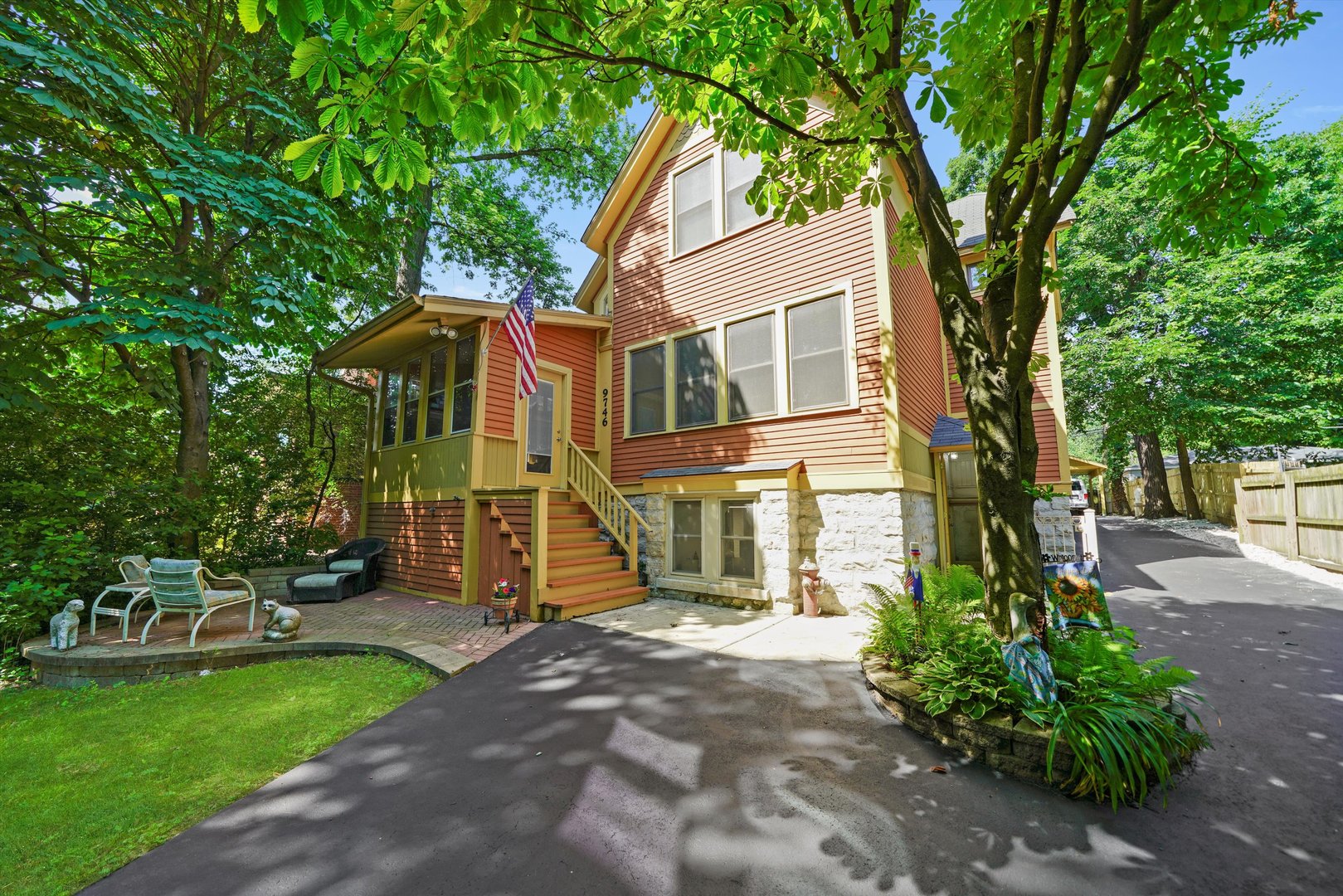 OPEN CONCEPT ELEGANCE MEETS MODERN COMFORT AS YOU STEP INTO TIMELESS CHARM WITH THIS BEAUTIFULLY RESTORED VICTORIAN HOME NESTLED IN THE HEART OF BEVERLY. *** REBUILT FROM THE SEWERS AND CONCRETE FLOOR UP IN 2014, THIS RESIDENCE OFFERS THE PERFECT BLEND OF HISTORIC CHARACTER AND CONTEMPORARY UPGRADES SUCH AS RADIANT HEAT AND CENTRAL AIR, MAKING IT A RARE GEM IN ONE OF CHICAGO'S MOST BELOVED NEIGHBORHOODS. *** THRU THE FRONT ENTRANCE IS AN ALL-SEASON ROOM. AS YOU ENTER THE HOME, THERE IS A SPACIOUS LIVING AREA WITH HIGH CEILINGS, DOUBLE-HUNG SCREENED WINDOWS WITH MARBLE SILLS, AND A MARBLE GAS FIREPLACE SURROUNDED WITH BUILT IN SHELVES AND MARBLE COUNTERTOPS. ONWARD INTO AN OPEN DINING AREA - SITTING PARLOR WITH UPPER & LOWER BUILT-IN CABINETS WITH MARBLE COUNTERTOP AND GLASS SHELVES BENEATH. THE KITCHEN FEATURES SLEEK SOLID-WOOD WHITE CABINETRY, STAINLESS STEEL APPLIANCES, ELEGANT GRANITE COUNTERTOPS WITH FULL BACKSPLASH AND UNDER-CABINET LIGHTING, AS WELL AS A SPACIOUS ISLAND PERFECT FOR CASUAL DINING. HARDWOOD FLOORS THRU-OUT THE HOME, MAIN FLOOR LAUNDRY AND A POWDER ROOM OFF THE KITCHEN. *** AS YOU WALK UP THE ORIGINAL STAIRCASE TO THE 2ND FLOOR THERE ARE 3 SPACIOUS BEDROOMS INCLUDING A 450 SQ FT PRIMARY SUITE, WITH DOUBLE SINKS, GLASS ENCLOSED SHOWER AND A WALK-IN CLOSET. ALL BATHROOMS HAVE BEEN THOUGHTFULLY DESIGNED FOR COMFORT AND CONVENIENCE. *** THE FINISHED LOWER LEVEL IS IDEAL FOR EXTENDED FAMILY OR RENTAL INCOME HAVING SEPARATE ENTRANCES, FRONT AND REAR; A FULL KITCHEN WITH GRANITE COUNTERTOPS AND SOLID WOOD CABINETS; A SPACIOUS BEDROOM WITH AMPLE CLOSET SPACE; AND, BATHROOM W/WALK-IN SHOWER. THIS SPACE CAN BE SEAMLESSLY INTEGRATED INTO THE MAIN HOME.    *** OUTDOOR & ADD'L SPACES: LARGE TREX DECK FOR ENTERTAINING OR RELAXING IN PRIVACY, FENCED IN YARD, AND ALL-SEASON ROOM. ENTER UP THE DRIVEWAY THRU A REMOTE-CONTROLLED GATE FOR ACCESS TO A 3 CAR GARAGE/CARPORT WITH PLENTY OF SPACE FOR VEHICLES AND STORAGE. SOLD "AS IS".