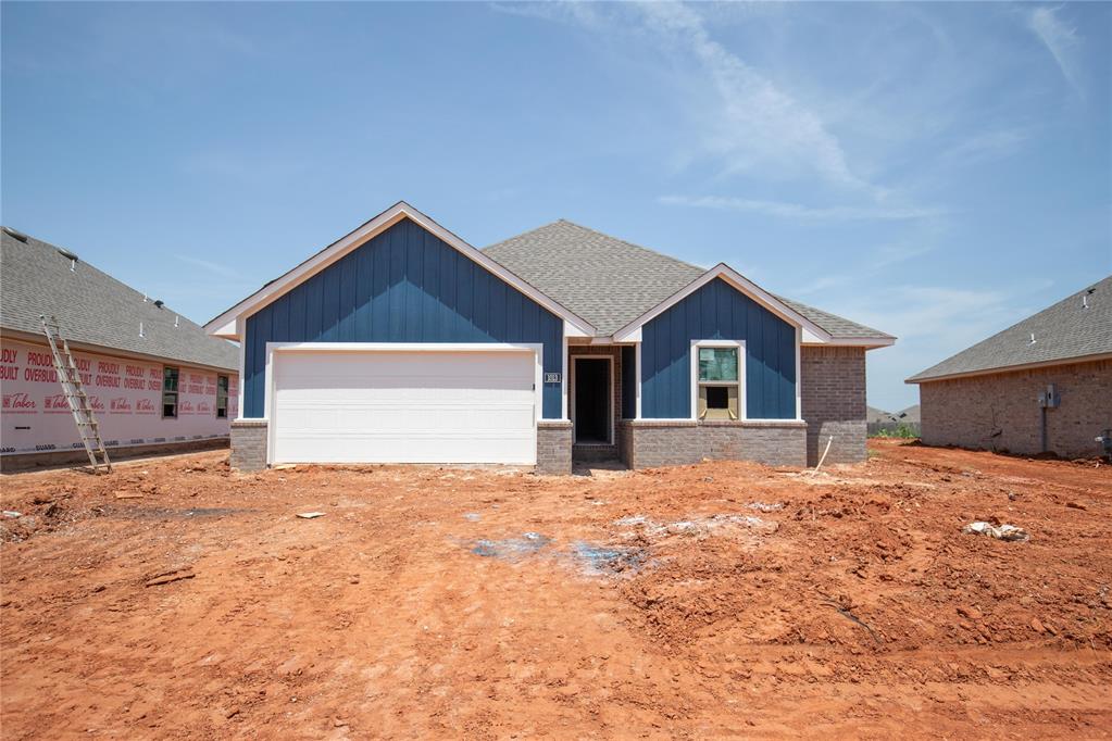 This Tero floor plan includes 1,680 Sq Ft of total living space, which includes 1,565 Sq Ft of indoor living space and 115 Sq Ft of outdoor living space. There's also a 385 Sq Ft, 2-car garage with a storm shelter installed. This affordable home offers 4 bedrooms, 2 full baths, covered patios, and a utility room. The great room welcomes large windows, wood-look tile, a ceiling fan, and Cat6 wiring. The charming kitchen has 3 CM countertops, stainless-steel appliances, wood-look tile, well-crafted cabinets with decorative hardware, a center island, and stylish tile backsplash. The primary suite is straight ahead and supports carpet flooring, a ceiling fan, and the perfect sized windows. The attached primary bath suits a dual sink vanity with an elegant countertop selection, a walk-in shower, an elongated water saving toilet, and a HUGE walk-in closet! The outdoor living section is covered and has fully sodded yards with smart home irrigation control. Other amenities include a tankless water heater, a fresh air intake system, and MORE!