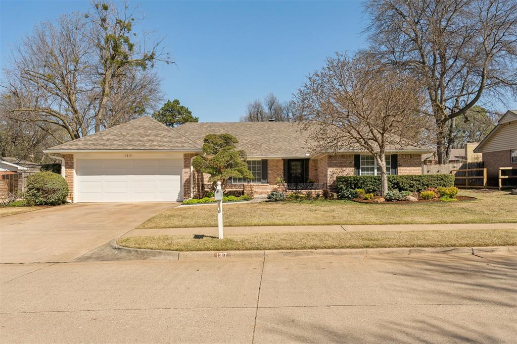 This one is a charmer! It is nestled in the heart of Norman just minutes away from the University of Oklahoma. The pride in ownership shines thru from the moment you walk in the front door. Stunning wood floors in all of the living spaces. There are two large living spaces one with a cozy fireplace and tons of windows. The den is also wired in the attic for speakers.  The kitchen has recently been renovated with double oven and a gas cooktop. Stunning quartz counter tops and ample storage plus nice pantry space in the utility room with pull-out drawers. There is a reverse osmosis water filtration system in the kitchen as well. The bedrooms are all large the primary has two closets. The primary bathroom has been renovated as well. The backyard is your own private oasis. Large pool and hot tub as well as a pergola with a relaxing built in swing. The property has mature landscaping with plenty of perennials. There is a storage shed that holds the pool accessories that will remain with the property. The roof was just replaced in February 2026 and they share a water well with neighbor to the west. The well is for the sprinkler system only. The home is on city water. There is an outlet in the garage for an electric car. The Seller does have a Sellers warranty in place that will transfer to the new owner on the day of closing. This is one you do not want to miss.