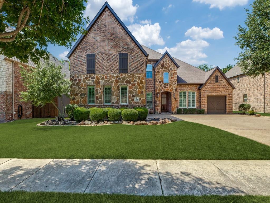Your opportunity to own a slice of serenity in the city! This beautiful North facing
Shaddock home with resort style diving pool, outdoor kitchen and
putting green backs to a luscious treed green space and walking trail.
The formal dining area with unique vaulted ceiling and private study
welcome you into the home. Hardwood floors flow throughout. The
stone and brick floor to ceiling gas fireplace provides the focal point
for the large family room which also features custom built ins and
opens to the kitchen for easy entertaining. Kitchen is complete with a
huge island, granite countertops, stainless appliances, JennAir gas
cooktop, Bosch dishwasher and walk in pantry. Game room with
vaulted ceiling and access to pool area, is downstairs and offers a
wet bar with pass thru to kitchen and space for a small refrigerator.
Primary bedroom and one other bedroom are downstairs. Ensuite
primary bath has custom built cabinetry with plenty of storage, dual
sinks, spacious frameless walk in shower, jetted tub and large walk in
closet. The other down bedroom is separated from the primary
bedroom for privacy and has access to a full bath. Upstairs offers a
step down media room, 3 large bedrooms with ensuite baths and a
loft area. The utility room and mud room are located downstairs. The
utility room is pre-plumbed for a sink. Backyard has a covered patio
for relaxing or entertaining and a large grass area for pets or play.
Other updates: HVAC (2024),Tankless Water Heater, Plantation
Shutters, Gutters, Wrought Iron Balusters and Epoxy Floor in single
car garage.
