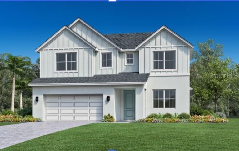 Under Construction. The Cali Modern Farmhouse offers a harmonious blend of style and functionality. A welcoming foyer flows past a downstairs guest bedroom into a charming casual dining area, an elegant great room, and a stunning covered lanai beyond. The kitchen delights with features including an island with breakfast bar, wraparound counters and cabinets, and a walk-in pantry. The primary bedroom is a luxurious retreat featuring a walk-in closet and a spa-like bath offering a dual-sink vanity with makeup area, a relaxing shower, a soaking tub, and a private water closet. Central to an airy loft is a full hall bath and secondary bedrooms with walk-in closets. Other highlights include an everyday entry, a convenient first-floor powder room and laundry area, and extra storage throughout.  Woodside Preserve offers an elegant collection of one- and two-story single-family home designs that showcase versatile floor plans with unique architecture and top-tier options for personalization. With a tot lot located right in the community, it's easy to enjoy recreation and love the outdoors as much as the indoors.  Woodside Preserve is located near a large hospital and is close to major shopping and dining at the Waterford Lakes Town Center Mall.  It’s an easy drive to the University of Central Florida, one of the largest universities in America.  With the entertainment venues in downtown Orlando, short minutes away and a championship golf course across the street, the lifestyle you’ve dreamed of awaits!