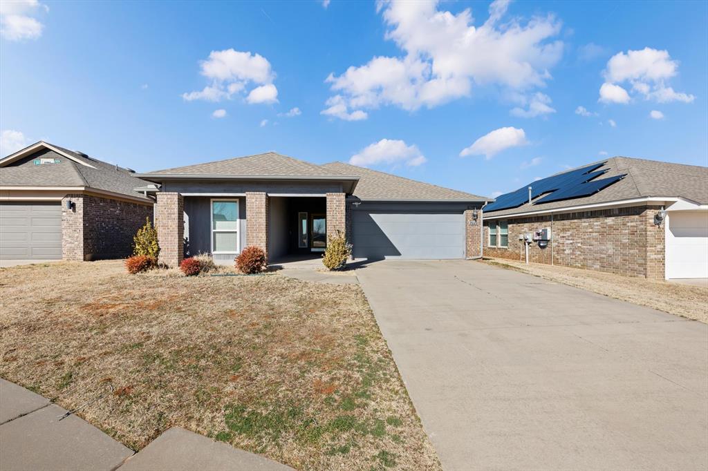 Welcome to this charming and thoughtfully designed 3-bedroom, 2-bathroom home, offering a perfect blend of comfort and functionality for modern living. Located in the highly desirable Deer Creek School District, this home is ideal for families seeking quality education and a convenient lifestyle. The main living areas flow seamlessly into an open-concept kitchen with quartz countertops, stainless steel appliances, a gas cooktop, tile backsplash, a walk-in pantry, and a breakfast bar—ideal for entertaining family and friends. The laundry room offers abundant upper cabinetry for extra storage, and a convenient mudroom with bench and hooks is located just off the garage entry. The primary suite features a walk-in closet, walk-in shower, and a spacious soaking tub, creating a relaxing private retreat. This move-in ready home offers comfort, style, and practicality—don’t miss the opportunity to make it yours. Schedule a showing today!