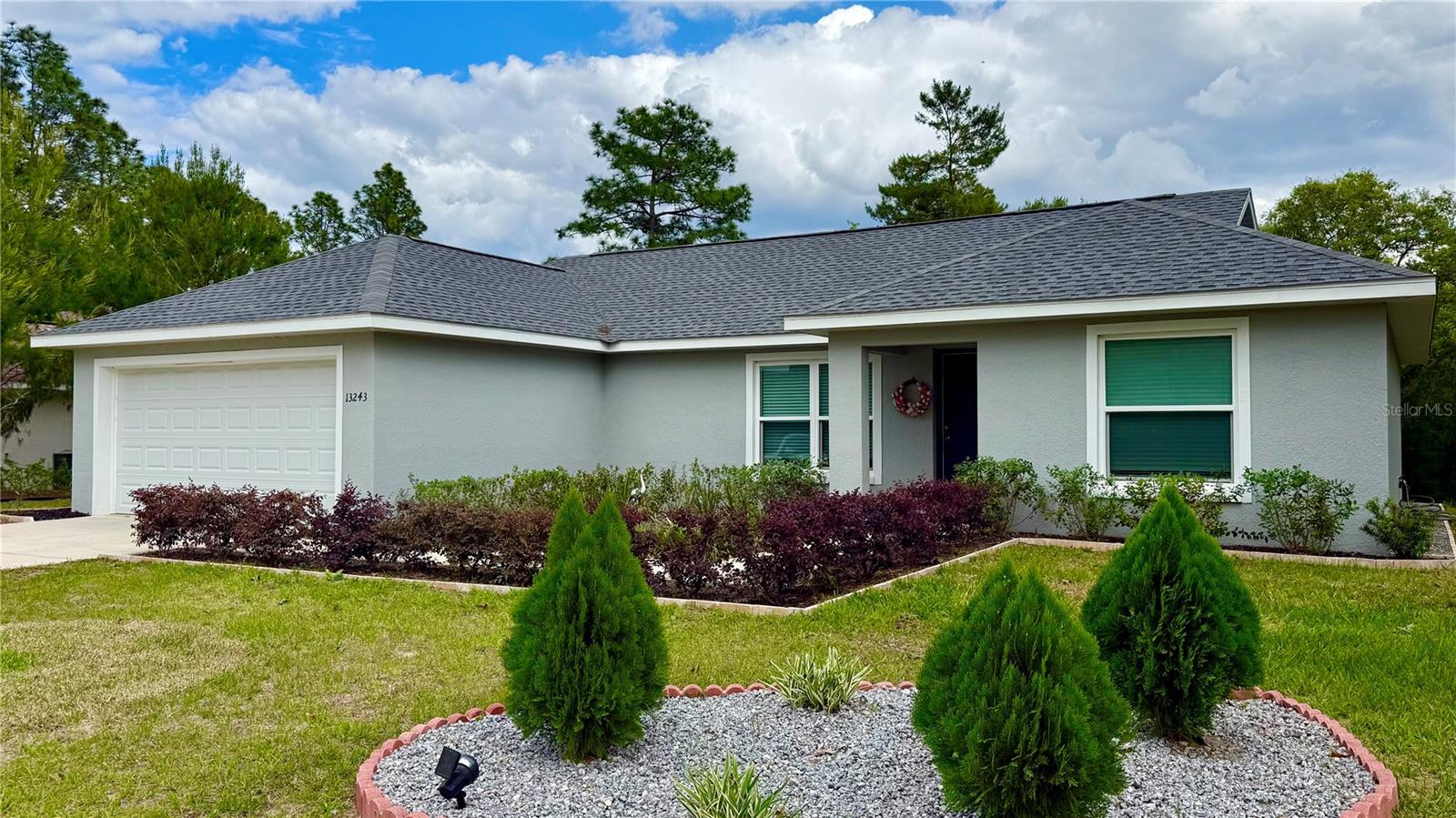 Beautiful newer construction in Ocala! Built in 2022, this 3BR/2BA home with a 2-car garage offers a bright, open floorplan perfect for modern living. The spacious kitchen flows seamlessly into the main living area, ideal for entertaining. The split layout provides privacy, with the primary suite set apart from the additional bedrooms and featuring a walk-in closet. Enjoy a large backyard with a storage shed, plenty of space for pets, play, or outdoor living. Tucked away on a quiet street off the main road, yet conveniently located near shopping, dining, schools, and major roadways for easy access throughout Ocala.