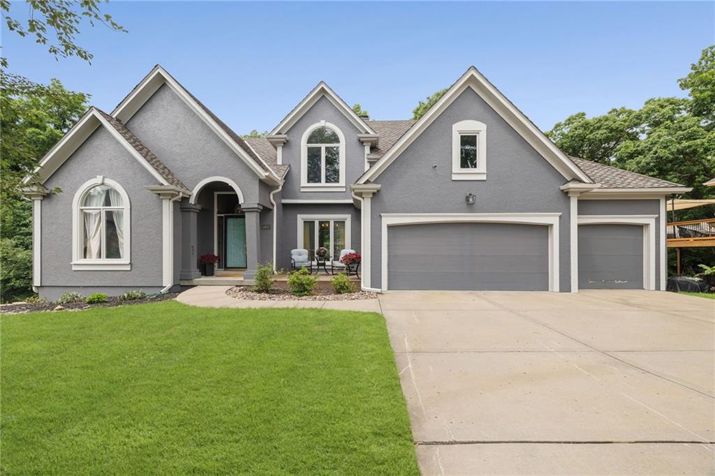 This home is nestled on a quiet cul-de-sac which backs to a private greenspace. It offers the perfect blend of privacy, space, as well as amenenties to rival a resort including lake access, tennis/pickleball/basketball courts, playground, trails, and 3 swimming pools one including zero entry and a splash pad; all in the tight kint community of Riss Lake.    Step inside this home from the front deck and covered portico to a light-filled two-story entry leading upstairs directly to the three expansive, suite-like bedrooms designed for comfort and relaxation.  You will find multiple indoor and outdoor living spaces ideal for both entertaining and everyday living. Enjoy morning coffee or evening gatherings from the front and rear decks, or step out from the walkout basement to the open and covered patio areas that seamlessly connect you to the serene backyard setting just waiting for your imagination.  The mainlevel also offers a formal dining room as well as eat in kitchen /great room.Additional highlights include a brand-new roof and an ideal location with quick access to major interstates, Kansas City International Airport, and downtown Kansas City—just approximately 20 minutes away.Don't miss the opportunity to enjoy the beauty, amenities, and lifestyle that make Riss Lake one of Parkville’s premier communities.