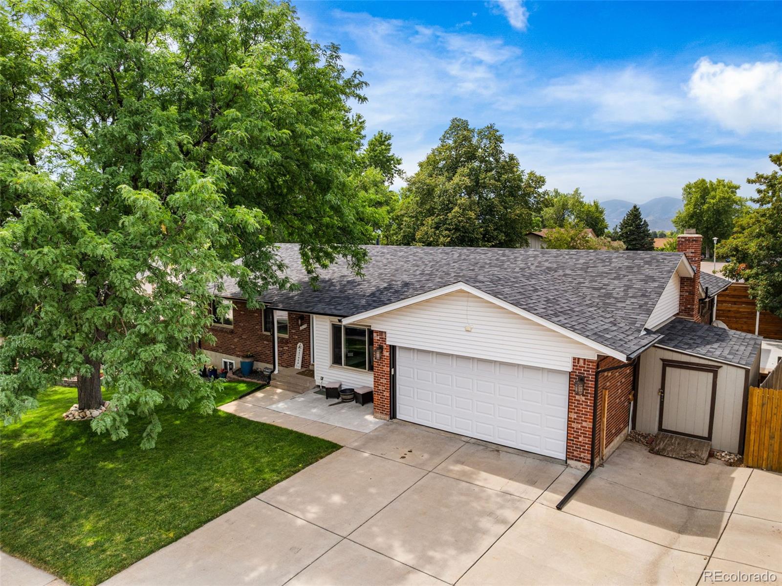 GORGEOUS 4 Bedroom, 3 Bath BRICK, RANCH Home! Enjoy Cooking in this Lovely, Updated Eat-In Kitchen (Appliances Included) with Gas Range, Oversized Island, Granite Countertops and Plenty of Cabinet Storage. Kitchen Opens to a Cozy Den/ Office Space with Functional Built-Ins, Gas Fireplace & a Spacious Family Room that Flows Through French Doors to an Oversized Deck and Fully Fenced Backyard Perfect for Indoor/ Outdoor Living.  Primary Bedroom Includes Walk In Closet and Private Bathroom with Double Sinks & Mirrors. Additionally, in the Basement Note the Generous Bonus Family Room, 2 More Bright, Cozy Bedrooms with Garden Level Windows, and More Flex Space for Storage/ Workshop with Easy Access to Crawlspace. So Many Improvements and Updates Completed for Worry-Less Living - Attic Ladder with Attic Access in Garage, New Roof and Gutters 2024, Radon System 2023, Concrete Slab (Garage/ Driveway/ Side of Home) with Rebar & Mesh 2023 (Use Shed or Remove for Recreational Vehicle Parking!), Deck & Landscaping 2021, High Efficiency HVAC and AC 2020, Kitchen Updated (2020) & Windows (2007 & 2020).  Wonderful Curb Appeal with Mature Landscaping Maintained by Sprinkler System that Surrounds the Home.  Owner Pride Visible Throughout!