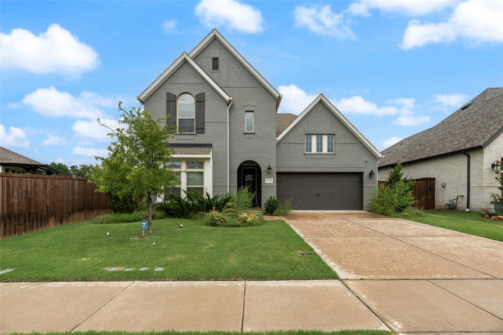 Like new and move-in ready, this stunning home combines a thoughtful layout, beautiful finishes, and a spectacular greenbelt backdrop. Upon entry, you’ll find a private guest bedroom and adjacent full bath—ideal for visitors or multi-generational living. Just beyond, a versatile formal dining room offers endless possibilities to fit your lifestyle. Further in you'll find an expansive open-concept living area where the family room, dining area, and kitchen flow seamlessly together. The chef ready kitchen features abundant cabinet and counter space, a large center island, gas cooktop, black and SS appliances, walk-in pantry, subway tile backsplash, and Corian countertops. The oversized island provides the perfect gathering spot for casual meals and conversation. Privately situated at the rear of the home, the primary suite features a sitting area and serene backyard views. The en suite bath is designed for luxury and comfort with dual sinks, an extended vanity, an oversized walk-in shower, and walk-in closet. Upstairs, you’ll discover a generous second living area, a pre-wired media room, two additional bedrooms, and a well-appointed full bath. Throughout the home, a sophisticated neutral color palette provides the perfect backdrop for your individual style. Step outside to your own backyard retreat. The oversized covered patio provides the perfect place to relax in the shade while taking in tranquil greenbelt views. The spacious yard offers plenty of room for outdoor activities, gardening, play, or simply enjoying the outdoors. Residents of Sandbrock Ranch enjoy resort-style amenities including community pools, fitness center, splash pad, stocked fishing ponds, parks, playgrounds, and walking and jogging trails. This home truly offers the best of both comfort and community. What more could you want?Refrigerator and washer and dryer will convey with sale.