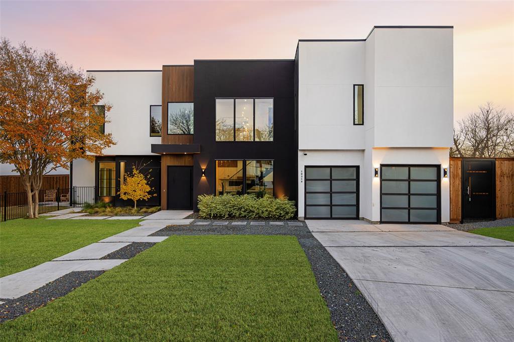 Built & designed by DCI Homebuilders, this bold architectural statement is 1 of the most design-forward modern homes to debut in Lake Highlands, just min from White Rock Lake. Angled intentionally on its lot to create striking sight lines & privacy, the exterior blends sculptural geometry, warm natural accents, & dramatic contrast, an aesthetic worthy of Architectural Digest. The main level unfolds like a curated gallery. Expansive glass & a dramatic architectural staircase anchor the space, while 8-inch wide white oak wood floors run throughout, adding warmth & refined modern texture.Open living areas flow effortlessly for entertaining & daily living, complemented by a private office & a sleek full bath. A striking fireplace grounds the living area, bringing warmth & visual drama to the open-concept design. Thor commercial-grade range & appliance package, quartz surfaces, designer tile work, & modern lighting reinforce the home’s minimalist luxury aesthetic. Integrated seamlessly into the architecture, a built-in wine refrigerator & custom cabinetry beneath the staircase create a refined bar area ideal for entertaining. Upstairs, the layout is thoughtfully designed with a private primary suite, 2 additional bedrooms each with en suite baths, & a laundry room. The primary suite is a true retreat, featuring its own fireplace, an oversized boutique-style closet, and a spa-inspired bath with contemporary finishes. A covered terrace with elevated views completes the suite, offering an intimate place for morning coffee or peaceful evenings. Outdoors, the environment has been professionally planned for cohesion & beauty. Plans for a resort-style pool and an appraisal valuing the property at $1,150,000 are available upon request. For the buyer seeking a statement piece that is bold, expressive, & unforgettable, 10316 Bel Aire represents one of the most compelling new construction opportunities in East Dallas. Schedule your private tour  listing with agent Svetlana Iredale.