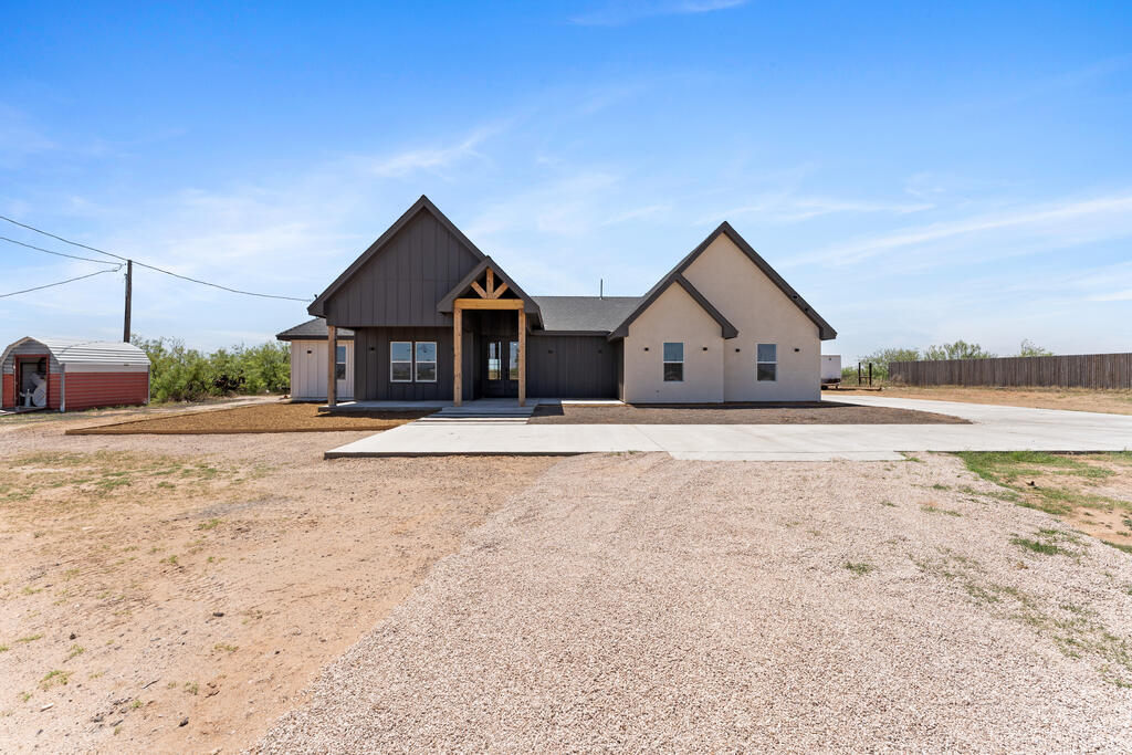 Brand new home, featuring 5 bedrooms, 3.5 baths with 3,036 sq. ft. of living space, situated on 1.213 acres in the desirable Greenwood ISD. High ceilings and an open-concept kitchen, living, and dining area. A beautiful large tri-fold panoramic door opens to the backyard, creating a seamless indoor-outdoor flow. The landscaped backyard offers a clean, low-maintenance outdoor setting.