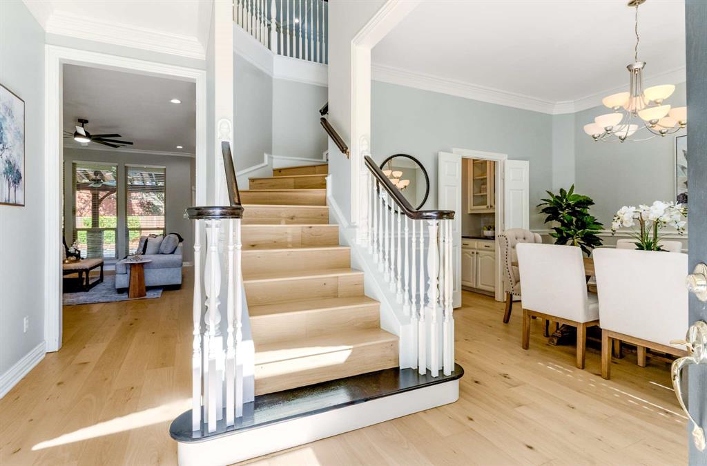 Beautiful 4-3-3 move-in ready home in highly desirable Ross Downs Estates in Colleyville! You will love that it’s off of a cul-de-sac tucked into the back part of the neighborhood with little traffic and within walking distance to the scenic 20-acre Kimzey Park with its greenbelt, fishing pond, walking-jogging trails, playground, basketball court, and volleyball court. Inside this beautiful home, you will appreciate the large private study to the left, dining room to the right, and the open concept kitchen-family room with lots of natural light from the wall of windows. Kitchen boasts gas cooktop, refrigerator, granite countertops, butlers pantry, and walk-in pantry. Spacious primary ensuite with walk-in closet plus guest bedroom and bathroom down, 2 bedrooms up (1 ensuite) along with huge gameroom. Your private backyard oasis comes with a covered patio, outdoor grill, and sparkling pool. The 3-car garage and the attic spaces above provide storage space for all your needs. All walls have been freshly painted, new hardwood flooring, new light fixtures plus a new pool filter.  If you are looking for comfort, style and location, this is it! Easy access to DFW Airport, multiple highways, Southlake Town Square, Lake Grapevine, shopping and restaurants!!