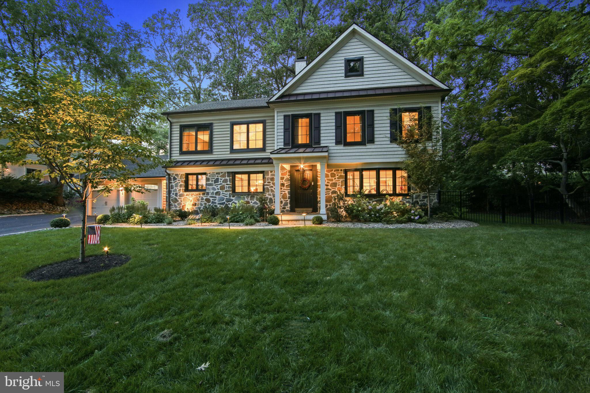 Welcome to 39 Crestline Road, a stately Colonial nestled in the highly sought-after Strafford Village community of Wayne. This exceptional residence blends timeless architectural charm with the modern design, open-concept layout, and high-quality finishes. Thoughtfully enhanced with meaningful updates and improvements since 2024, the home offers a truly move-in-ready experience. Offering over 3,600 square feet of finished living space, this home stands apart from other residences with its spacious layout and thoughtful craftsmanship throughout.The inviting entrance showcases beautiful wide plank floors and a foyer featuring a dramatic double-sided stone fireplace. To the left of the foyer lies the dining room and to the right, a sun-filled living or flex room (currently used as a private home office). The gourmet kitchen features exquisite ceiling-height cabinetry, granite countertops, premium stainless-steel appliances, a large center island with wine refrigerator, and abundant storage. The kitchen flows seamlessly into the expansive family room, where custom built-ins surround the gas fireplace and entertainment center, creating the ideal space for everyday living and entertaining.The fully finished lower level, offers additional living space with plush carpeting, a half bathroom, and endless possibilities for recreation, play, or a home gym. Upstairs, the spacious second floor features four bedrooms, three full bathrooms, and generous closet space throughout. All bedroom closets are outfitted with customized closet systems. The luxurious primary suite is a true retreat with three closets, including an oversized walk-in closet, and a spa-like en-suite bathroom complete with a soaking tub, dual vanity, and oversized shower. Two additional bedrooms share a well-appointed Jack-and-Jill bathroom, while another bedroom enjoys its own private en-suite bath. Outdoor living is equally impressive with a large deck overlooking the private, newly fenced backyard, perfect for relaxing or entertaining. Everyday convenience is enhanced by the attached two-car garage with separate entrance. Ideally located within walking distance to the Strafford train station, Wayne train station, and downtown Wayne, this home offers easy access to exceptional dining, shopping, transportation, major highways, and all that the Main Line has to offer. Located in the acclaimed Tredyffrin/Easttown School District and part of the vibrant Strafford Village community, 39 Crestline Road presents a rare opportunity to enjoy modern luxury, neighborhood charm, and an unbeatable Wayne location.