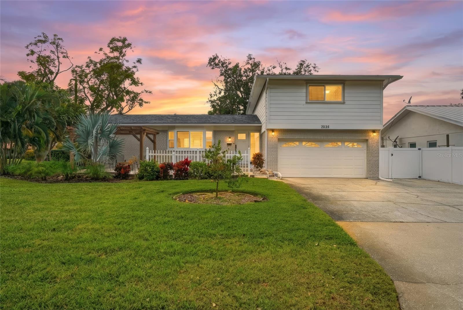 Welcome to this beautifully renovated 4-bedroom, 3-bath home located in the highly sought-after Pink Streets neighborhood of St. Petersburg. Positioned on a desirable corner lot, this property offers a rare combination of space, quality, and location.The home has been completely renovated with impeccable attention to detail and quality craftsmanship throughout. Owned by the same family for 31 years, the renovations were completed with long-term ownership in mind, resulting in a home that feels both polished and practical.The flexible floor plan includes a spacious, open-floor plan living area, a separate family-room with a wood-burning fireplace, and a Florida room/Lanai addition constructed in 2024 that provides excellent extra living space for entertaining, relaxing, or everyday living. A two-car garage adds convenience and ample storage.Located in Flood Zone X, flood insurance is NOT required. Enjoy the ease of being just a short 10-minute drive to Downtown St. Petersburg, world-renowned Gulf beaches, and only minutes from the interstate, making travel to Tampa and Sarasota quick and convenient.This is a truly move-in-ready home in one of St. Pete’s most iconic and desirable neighborhoods.Recent updates include: New Roof 2023; Florida Room/Lanai addition 2024; Hurricane Impact Windows 2022-2024; Interior Renovations 2021-2022; Second floor Hardie Board siding 2023; House painting 2023; Electrical panel 2022; HVAC 2022.  The seller has also had renderings designed for a pool if a future buyer wants one!