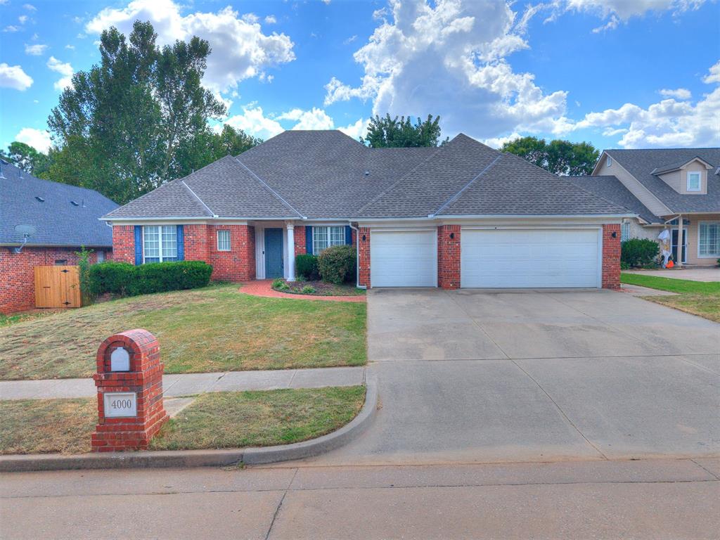 Amazing house located in the highly desirable neighborhood of Brookhaven in Norman, OK. This house is well maintained and features new stove, oven, and dishwasher 2024, commercial grade AC 2021, Class 4 hail resistant roof 2021, and new carpet 2025 for move-in-ready, worry-free living. This house has TWO living spaces, a formal dining, and a breakfast nook. Huge windows throughout provide a flood of natural lighting to all areas. This house features a split floor plan with a luxurious master suite on the left and a Jack and Jill bedroom setup on the right for maximum privacy. The 4th bedroom can also be a study with custom wood built-ins. The Mastery suite is oversized with tons of natural light and its own private access to the fenced-in backyard. Additional outstanding features include a 3-car garage with 12-person storm shelter, two water heaters, full gutters, and even an assortment of fruit trees. This house truly has it all and is close to shopping, OU, and I-35 highway. Don't miss out, come take a look for yourself!