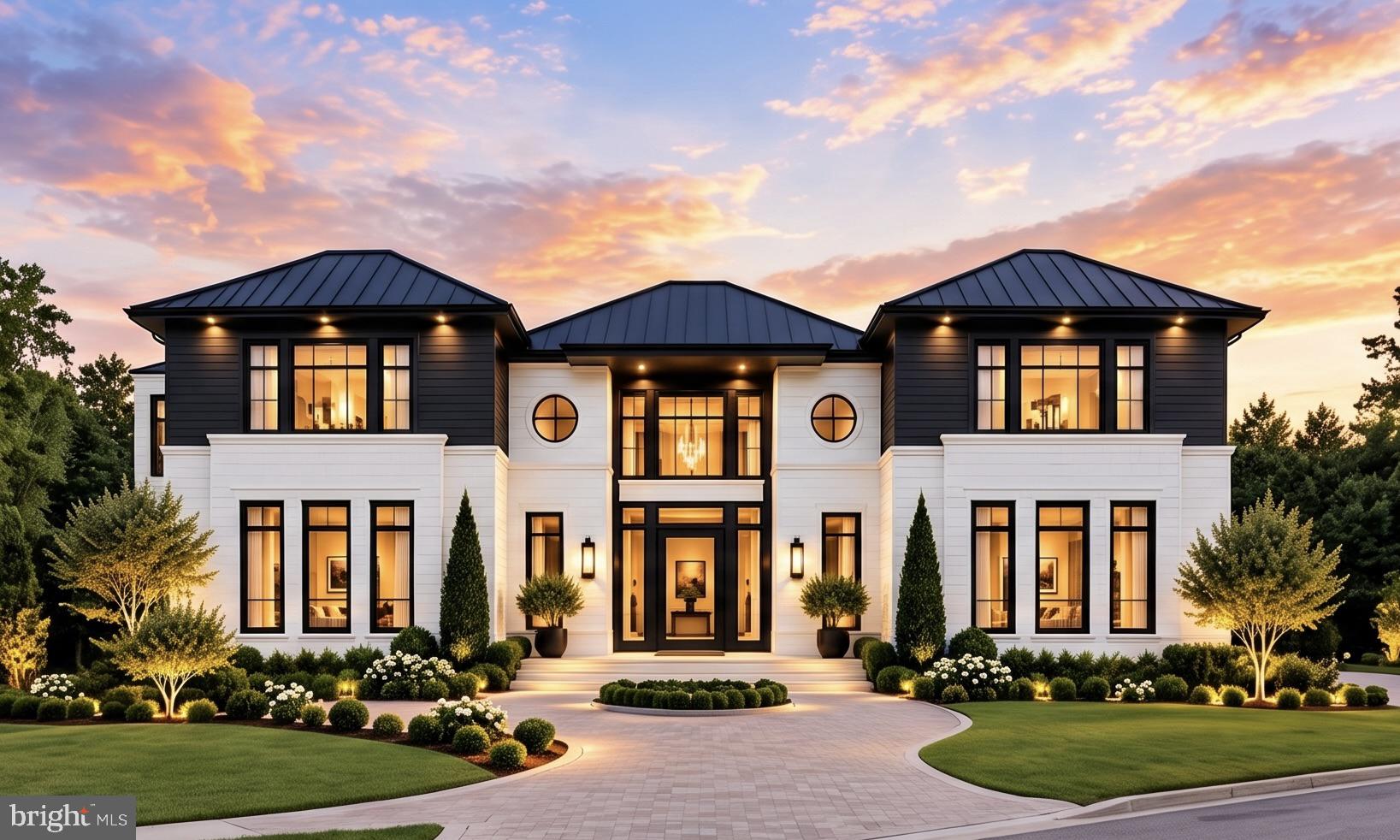 Welcome to a one-of-a-kind architectural gem set on a private 1-acre estate located in one of Fairfax County's most coveted school zones. Designed to harmonize the sleek modern aesthetics with timeless elegance, the home features crisp white siding, dark trim accents, warm wood finishes, and a standing-seam metal roof. The builder is open to buyer exterior design adjustments to perfectly tailor the facade to your personal taste.  What truly sets this home apart is its dramatic curved rear elevation. Spanning three light-filled levels, this breathtaking architectural feature incorporates three tiers of floor-to-ceiling glass, curved glass-railed balconies on the upper levels, and a walkout lower level opening seamlessly to a sweeping curved deck delivering elevated views of the lush, private grounds and mature landscape.  Enter through a grand gallery foyer flanked by elegant columns into an expanse of soaring ceilings and panoramic views.  The open concept great room stretches along the curved glass wall, unifying the spacious family room, sunny breakfast area, and a chef’s kitchen featuring a massive central island, custom cabinetry, and premium Wolf and Sub-Zero appliances.  This home offers a 3-car garage, a first-floor guest suite, and is elevator-ready.  Rarely do lots this large become available this close to town.  Do not miss out on this phenomenal opportunity to own this masterpiece.
