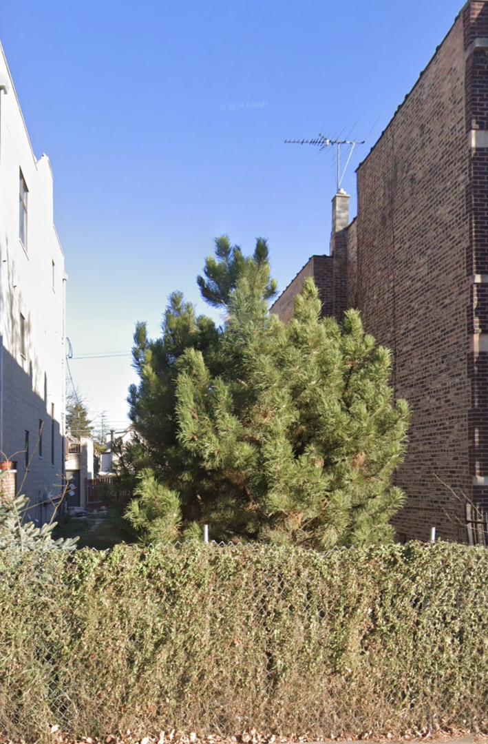 Vacant city lot.  25 x 125.  Parking slab in back for 2 cars.  Fenced in.  Mature foliage and a nice size evergreen tree in the front of the yard.  I have architectural plans for a 4 story 3 unit condo building for 3711 s. damen.  The plans were done in 2005 and just need to be re-certified and updated, which would be cheaper than getting all new plans.  Property over looking McKinley park lagoons and tennis courts.  Damen on 37th street is a huge boulevard with a park like setting since the overpass was taken out about 13 years ago.