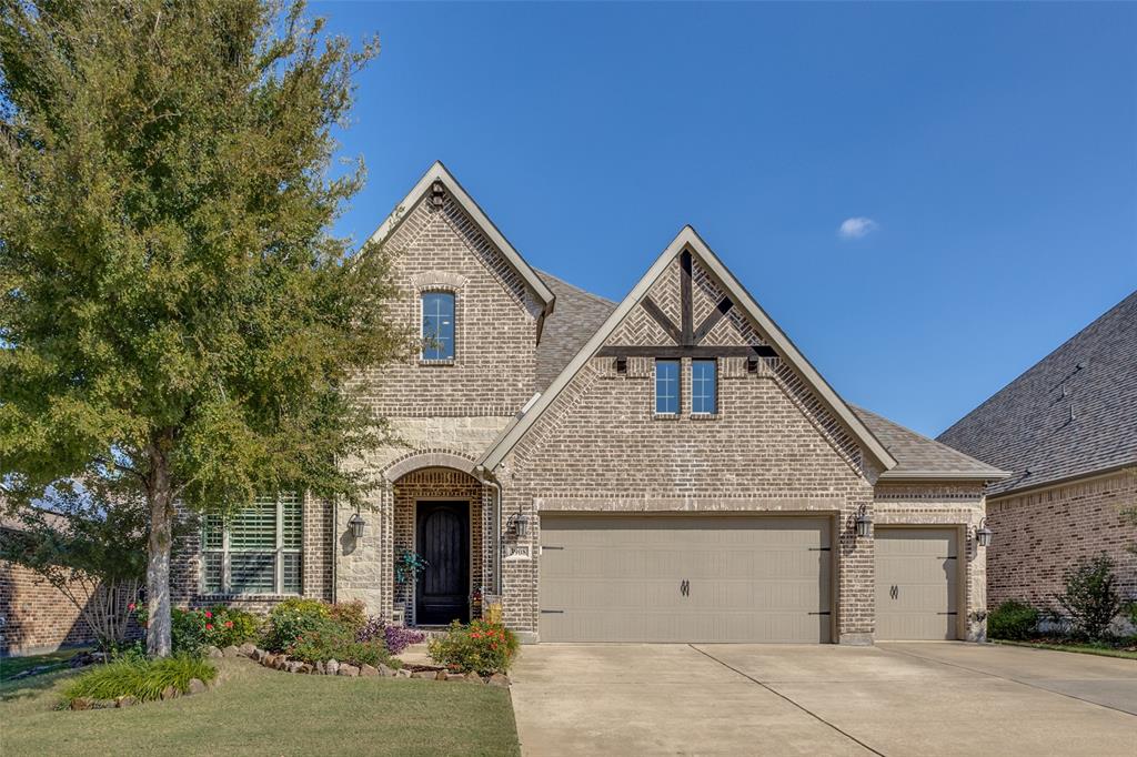 WELCOME HOME to your dream home!  Perfect house in the perfect LOCATION!  This 5 bedroom-4 FULL bath home also features an office, game room, and media room.  Walking through the front door you will notice the wood-look tile flooring throughout the first floor. The office features a genuine brick wall that adds character and warmth.  The kitchen boasts a large island, stainless steel appliances, including a double oven, and a walk-in pantry.  The dining area is spacious enough for at least a ten-seat table.  The open concept kitchen and living area provide great space for family, friends, and fun. Natural light throughout the home! The fireplace, vaulted ceiling, and plantation shutters add a touch of class to this substantial room.  The backyard Oasis is just steps away. The LARGE covered custom porch includes a fireplace, built in grills, tanning deck, and lots of room to gather.  The primary bedroom features plantation shutters, a large ensuite, and walk-in closet. An additional secondary bedroom and full bath are also conveniently located on the first floor.  Two bedrooms are split by a full bathroom and the third bedroom on the second floor has an ensuite of its own. The game room is very spacious and provides so much room for activities! The media room is dark and cozy, ready for watching all your favorite movies.  Let's not forget that you can drop all of your belongings and hang up all of your worries as you enter through the garage in the mudroom area.  However, not only does this grand home back up to a greenbelt, but the location is phenomenal!  Just off of Wilmeth and Hardin.  Minutes away from HWY 75, shopping, and restaurants.  Brand new roof going on in the next few weeks. This house is a MUST SEE!!