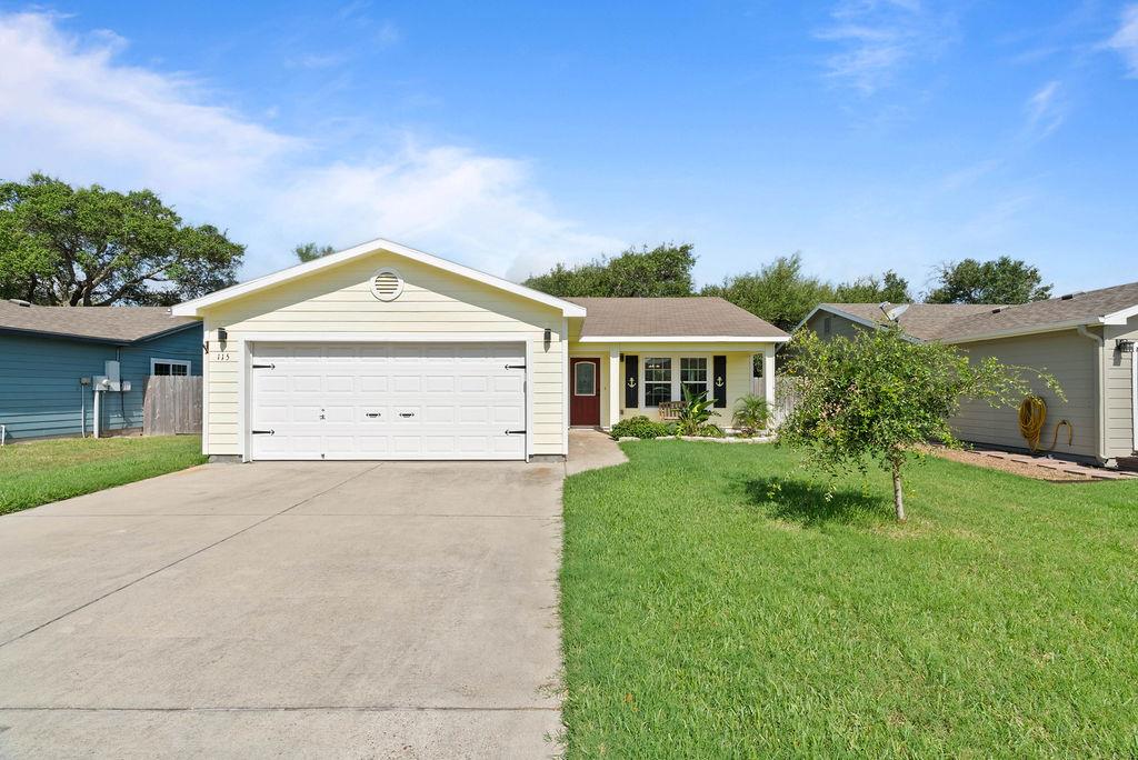 Beautifully kept single-story two-bedroom, two-bathroom home with attached two-car garage in a quiet, charming neighborhood. Impeccably maintained with tile flooring throughout, this home features an open and airy kitchen, dining, and living area with large windows overlooking a fully fenced backyard that backs onto a serene pond shaded by mature live oaks. Enjoy private access to the pond area through a gate in the back fence, perfect for peaceful walks or quiet reflection. The kitchen offers generous cabinetry and counter space, ideal for cooking and entertaining. The primary bedroom boasts vaulted ceilings, pretty windows for natural light, a large walk-in closet, and an attached well-maintained bathroom. The spacious guest bedroom is equally comfortable, with easy access to the second full bathroom. The attached two-car garage includes additional space for storage or a workbench. Outside, the landscaped yard provides a secure, private space to relax or entertain. This move-in-ready home has been lovingly cared for and offers a rare combination of comfort, practicality, and natural beauty. Located in a quaint, established neighborhood with quiet streets and mature trees, it provides a welcoming community feel while remaining convenient to schools, shopping, dining, and amenities. Don't miss this opportunity to own a home where quality, thoughtful design, and a peaceful setting come together so beautifully. Schedule your private showing today and experience the charm and serenity this exceptional property has to offer.