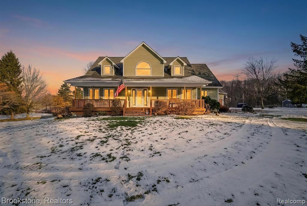 Tiptoe into the delightful world awaiting you at 5163 Country Squire RD, Dryden Township, MI – where suburban dreams blossom in Lapeer county! This isn't just a single-family residence; it's a stage set for your life's grandest performance. With five bedrooms to choose from, you will have plenty of room to spread out, host guests, or finally create that walk-in closet you have always dreamed about! Four bathrooms mean no more morning traffic jams – just smooth sailing as everyone prepares to conquer the day. Built in 1995, this is your chance to own a slice of the American dream! It doesn't end there... This house is accompanied with a geothermal system which provides tangible financial savings and eliminates maintenance worries. Venturing into the backyard you will find a 30x40 heated pull barn that sits on a beautiful 5 acres of pure serenity.