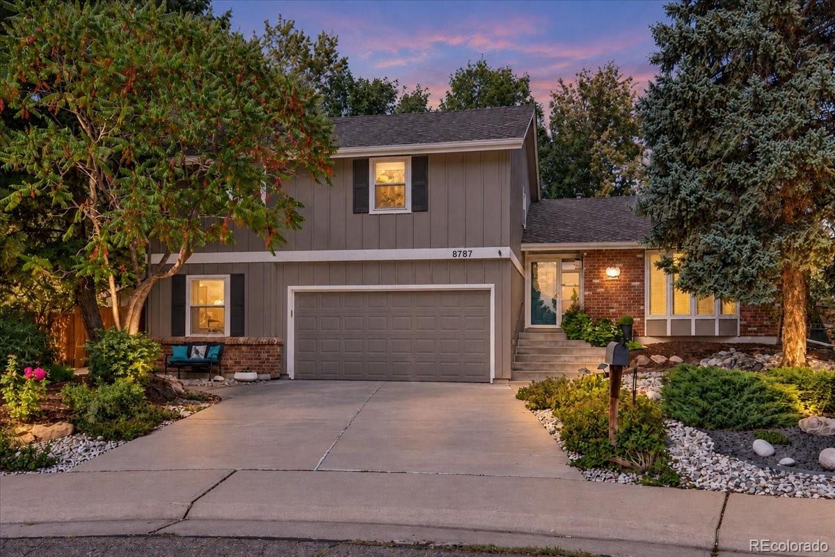 Conveniently located between Standley & Pomona Lake & nestled in the heart of Arvada's highly sought-after Pond neighborhood! This 4 Bed 3 Bath home sits on a cul-de-sac & offers an inviting blend of comfort, style, convenience and natural beauty, making it an ideal choice for anyone looking to create lasting memories. Long time owners have kept this home in excellent condition & with tasteful updates. Step inside to gorgeous hardwood oak floors that exude warmth and sophistication. The main floor's living room, with Hunter Douglas drapery, vaulted ceilings & open concept to the updated kitchen, with granite counter tops, updated maple cabinets & newer higher end LG stainless steel appliances, with no popcorn ceilings! The main floor flows to the backyard through the Pella slider to the covered back patio, huge yard w/adult trees. Upstairs has 3 bedrooms, full bath & a large primary bedroom, w/en-suite bath. The entire attic is perfect for storage w/upgraded metal pull down stairs. The stylish lower level hosts the family room, gas fireplace, laundry, 4th bed and sits at garden level. The crawl space is plenty of space for additional storage. Situated on a larger .34 acre lot adorned with mature landscaping, this backyard is a lush oasis, meticulously maintained, offering plenty of space for relaxation or entertaining family & friends. Triple pane Oxford brand flip windows, make it easy for cleaning, and comfort throughout every season Colorado throws your way. The roof has a skylight over the kitchen letting in natural light and has upgraded thick Presidential style class 4 shingles. New electrical panel in 2015. 7 year old Trane furnace. Newer washer and dryer. Lawn sprinklers in front & back. New water heater in 2024. The Pond is a vibrant community with a pool, tennis, pickleball, open space, tree lined paths & the home is near the private 35 acre lake for recreation. Amenities nearby, the property combines serene living w/easy access to recreational activities.